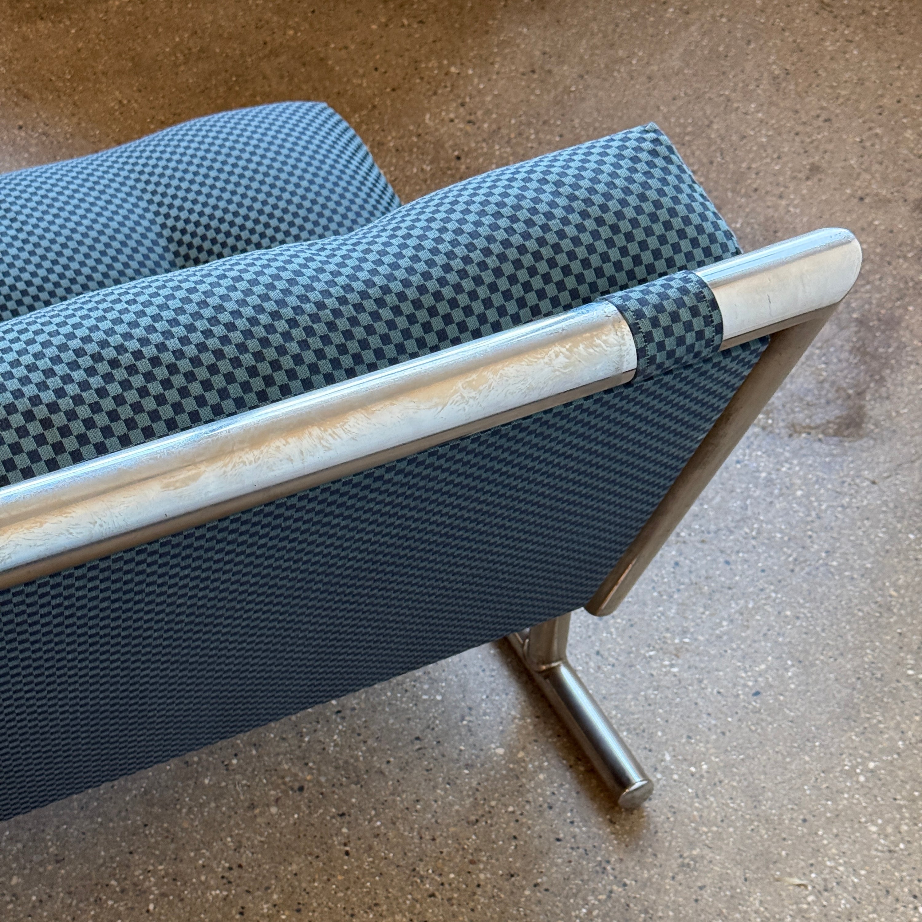 Chrome Sled Settee by Arthur Umanoff for Directional