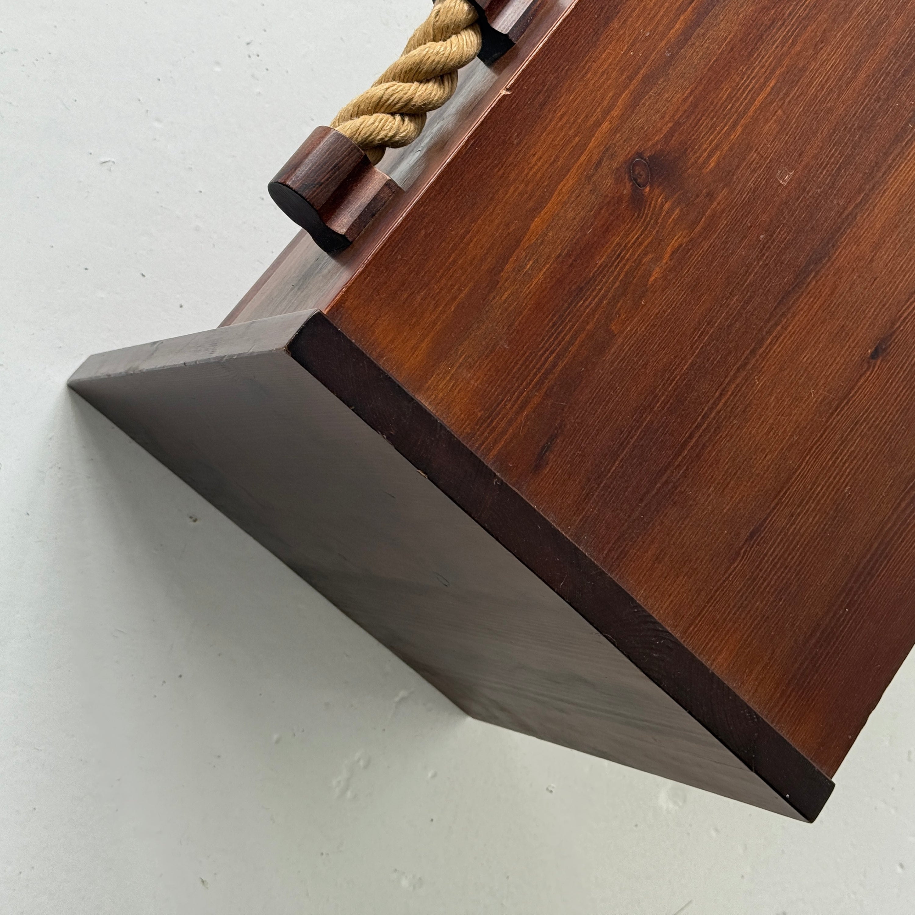 Swedish Pine Dark Rope Low Chest