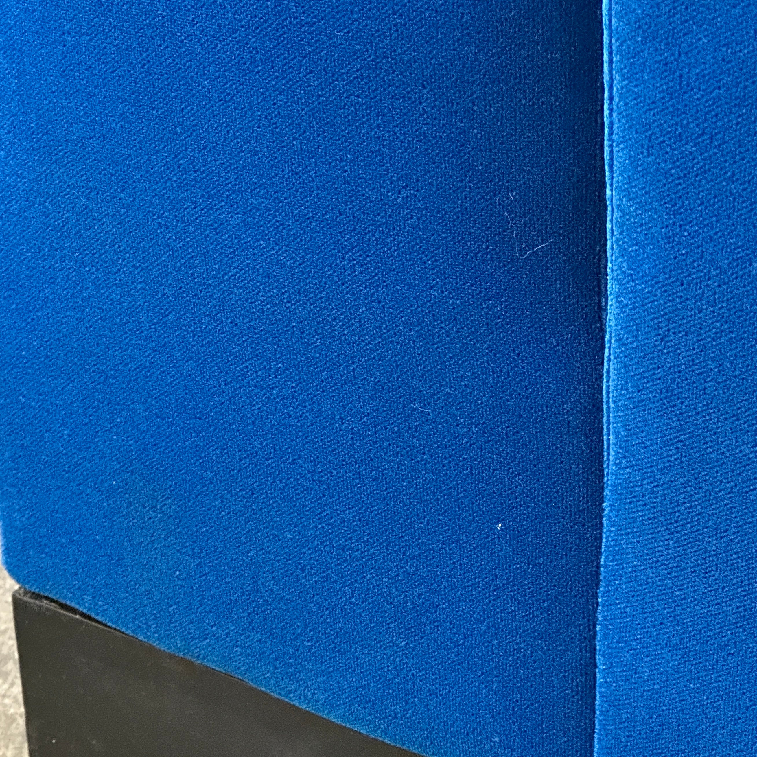 Modular Loveseat by Marden in Blue Mohair