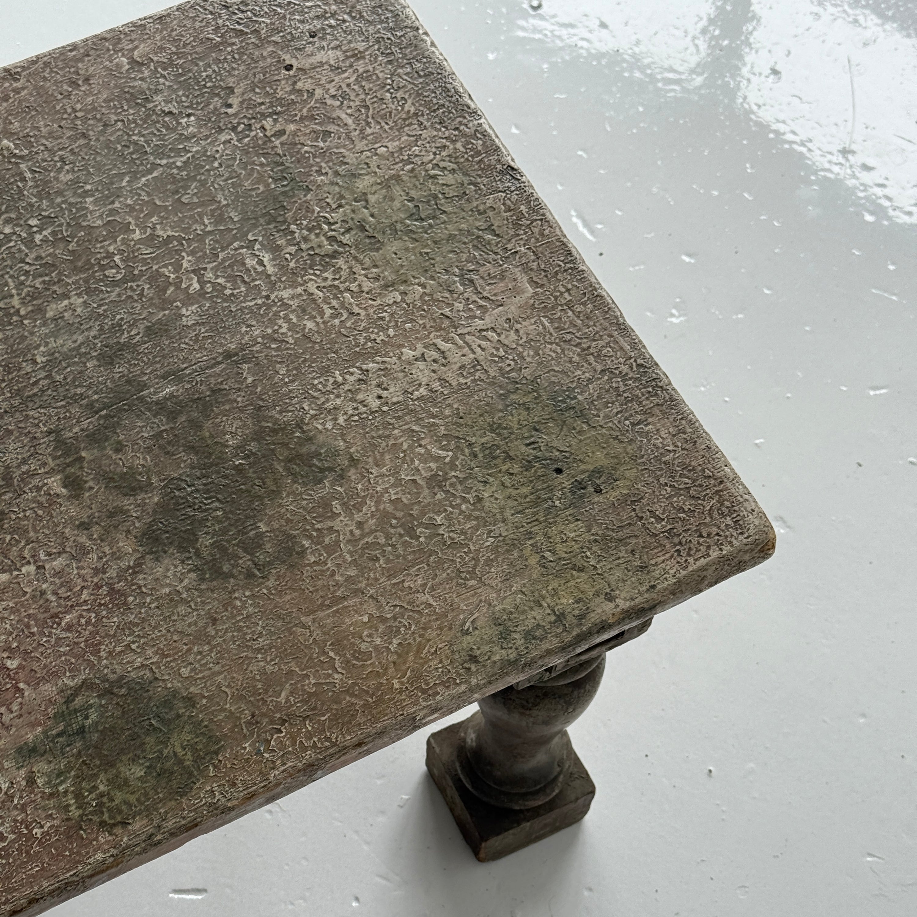Patinated French Antique Coffee Table