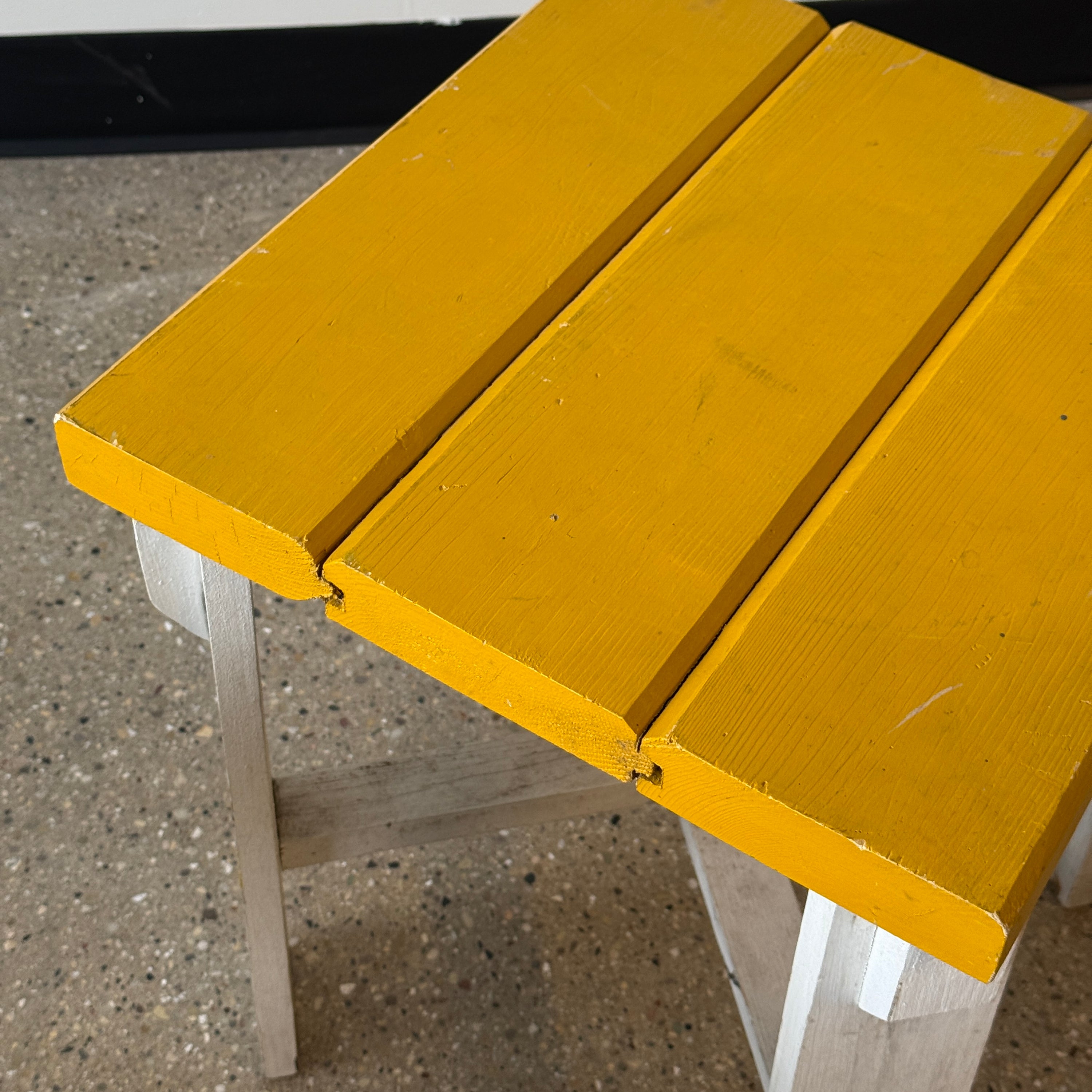 Primitive Painted Wooden Side Tables