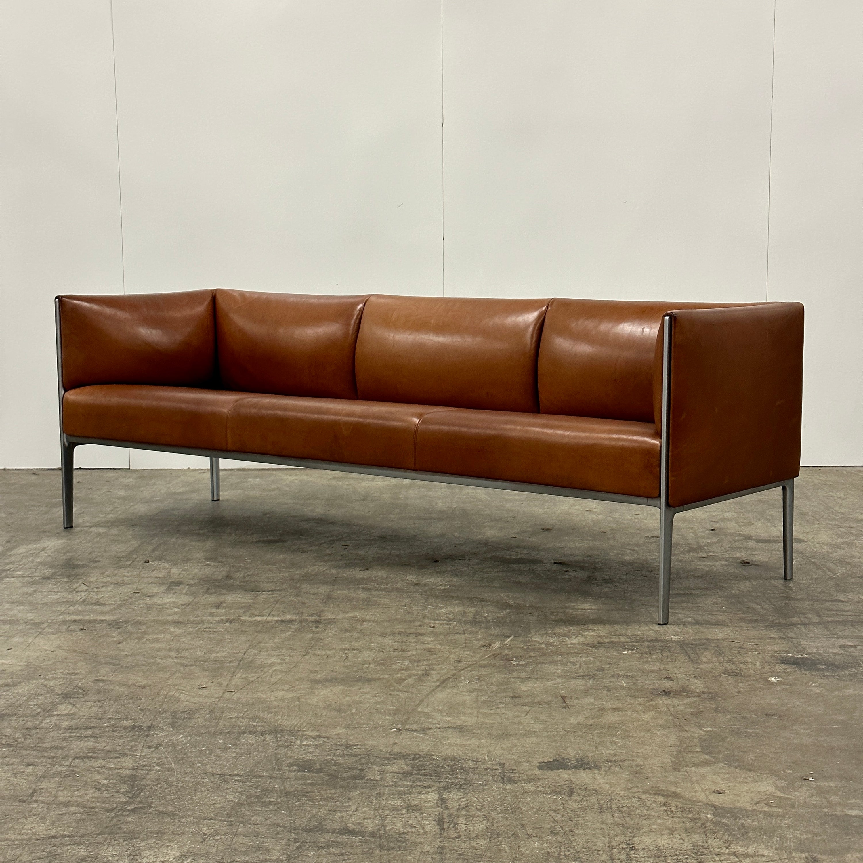 Brown Leather Asienta Sofa by Wilkhahn