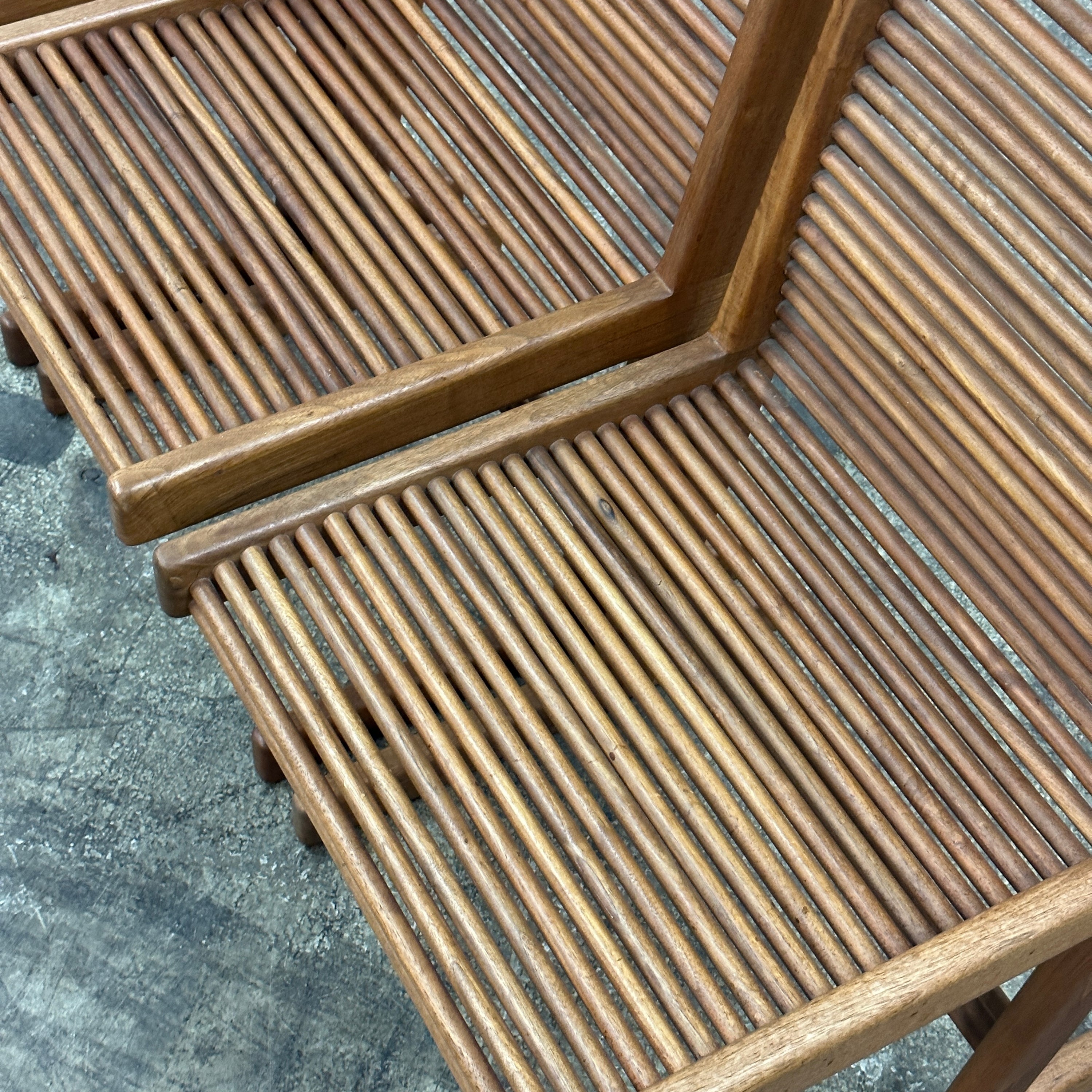 Highback Spindle Dowel Oak Dining Chairs by Stephen Hynsom