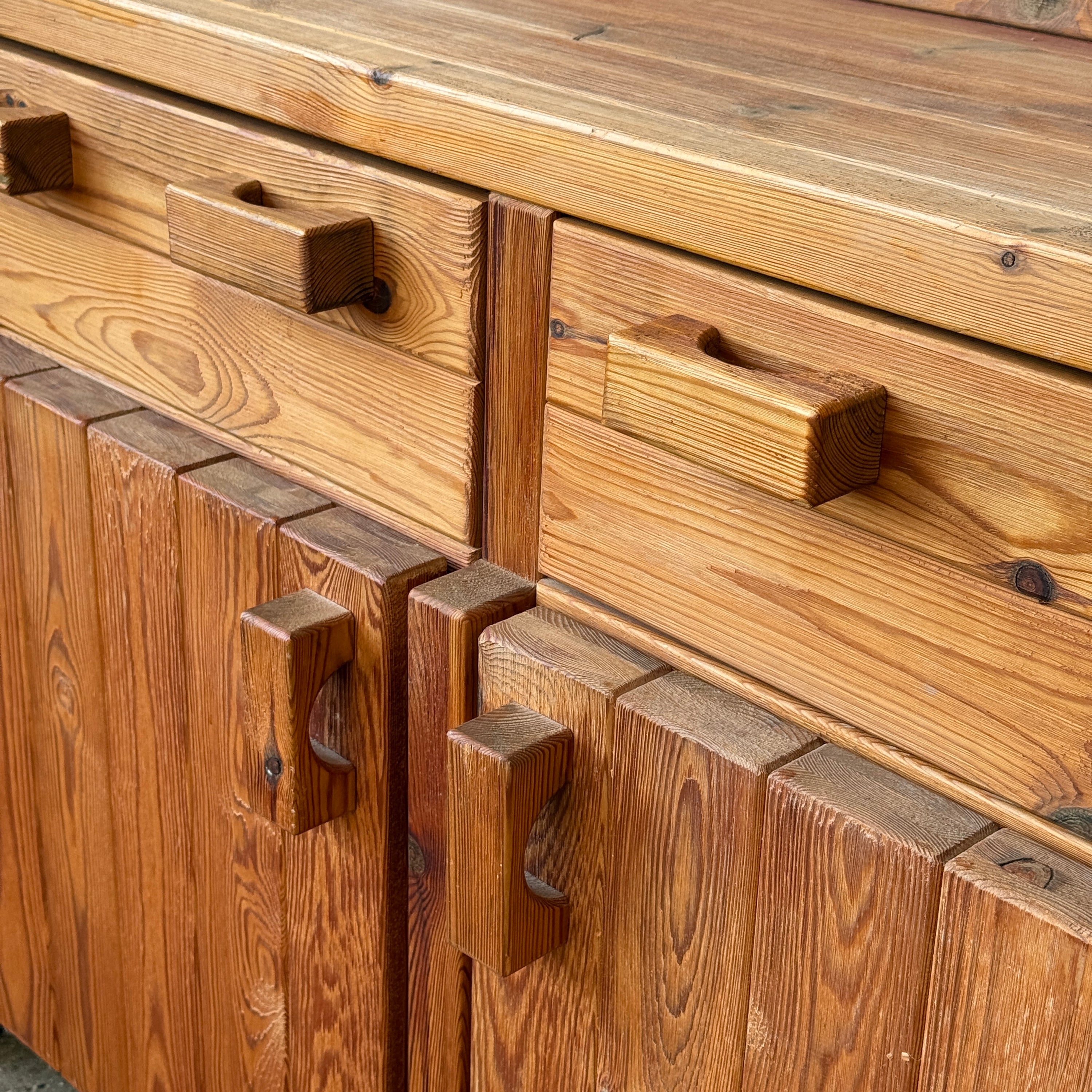 Christian IV Danish Pine Cabinet by Hans Frydendal