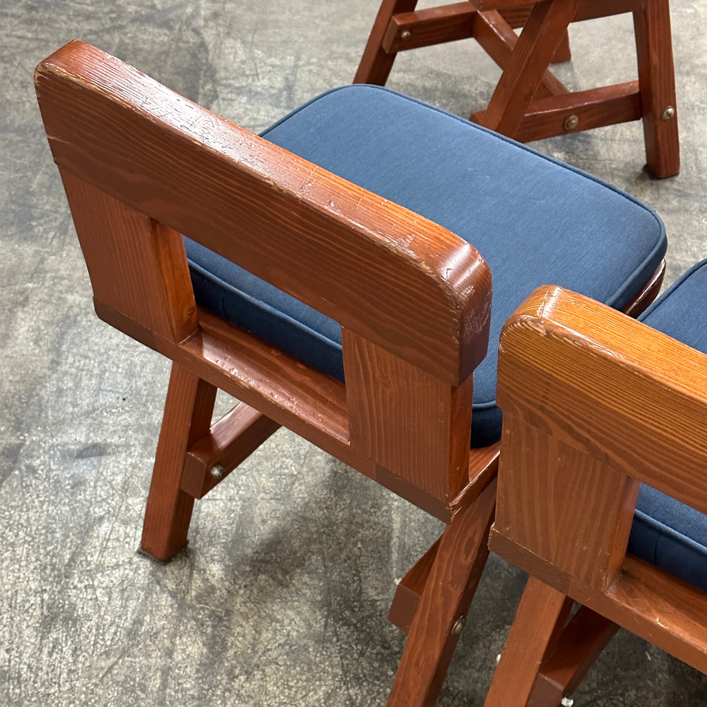 Knotty Pine Low Back Dining Chairs from The Chicago Athletic Association