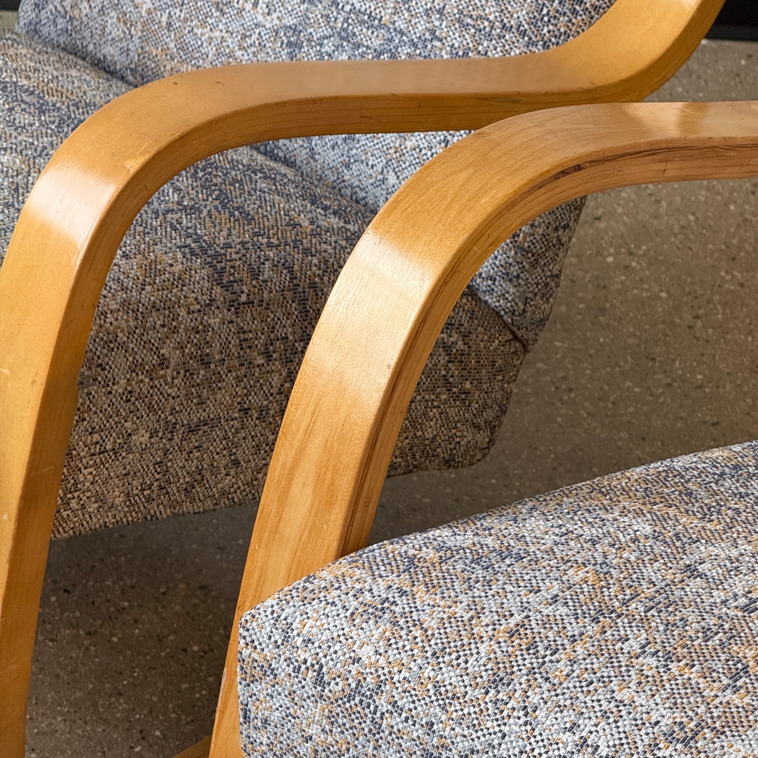 Model 401 + 402 Bentwood Lounge Chairs by Alvar Aalto for Artek