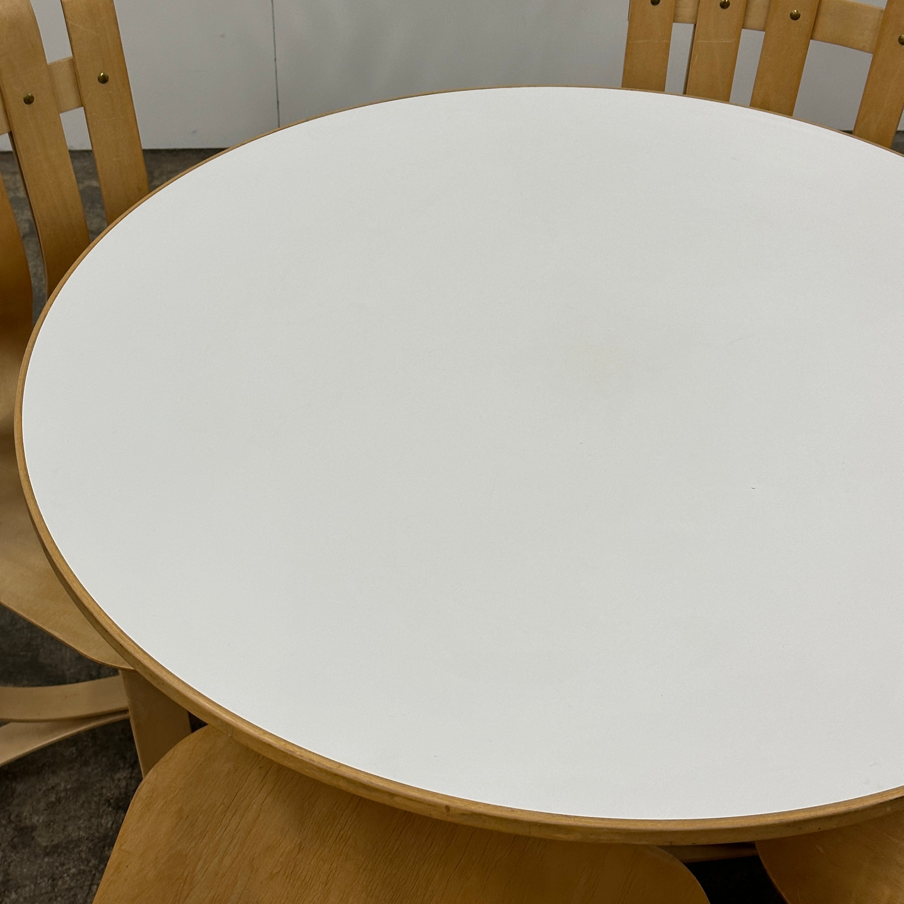 Hat Trick Chairs + Face Off Table Set by Frank Gehry for Knoll