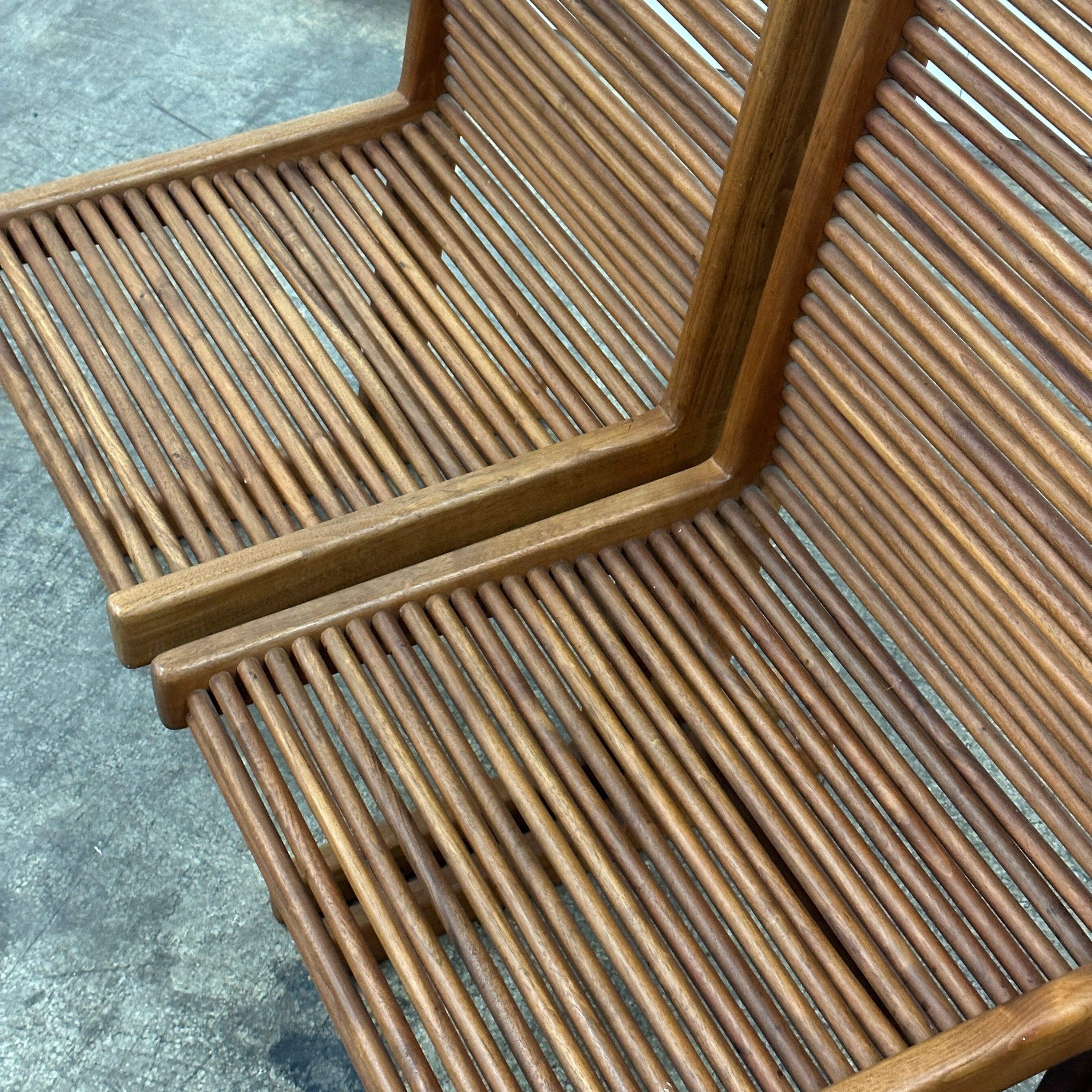 Highback Spindle Dowel Oak Dining Chairs by Stephen Hynsom