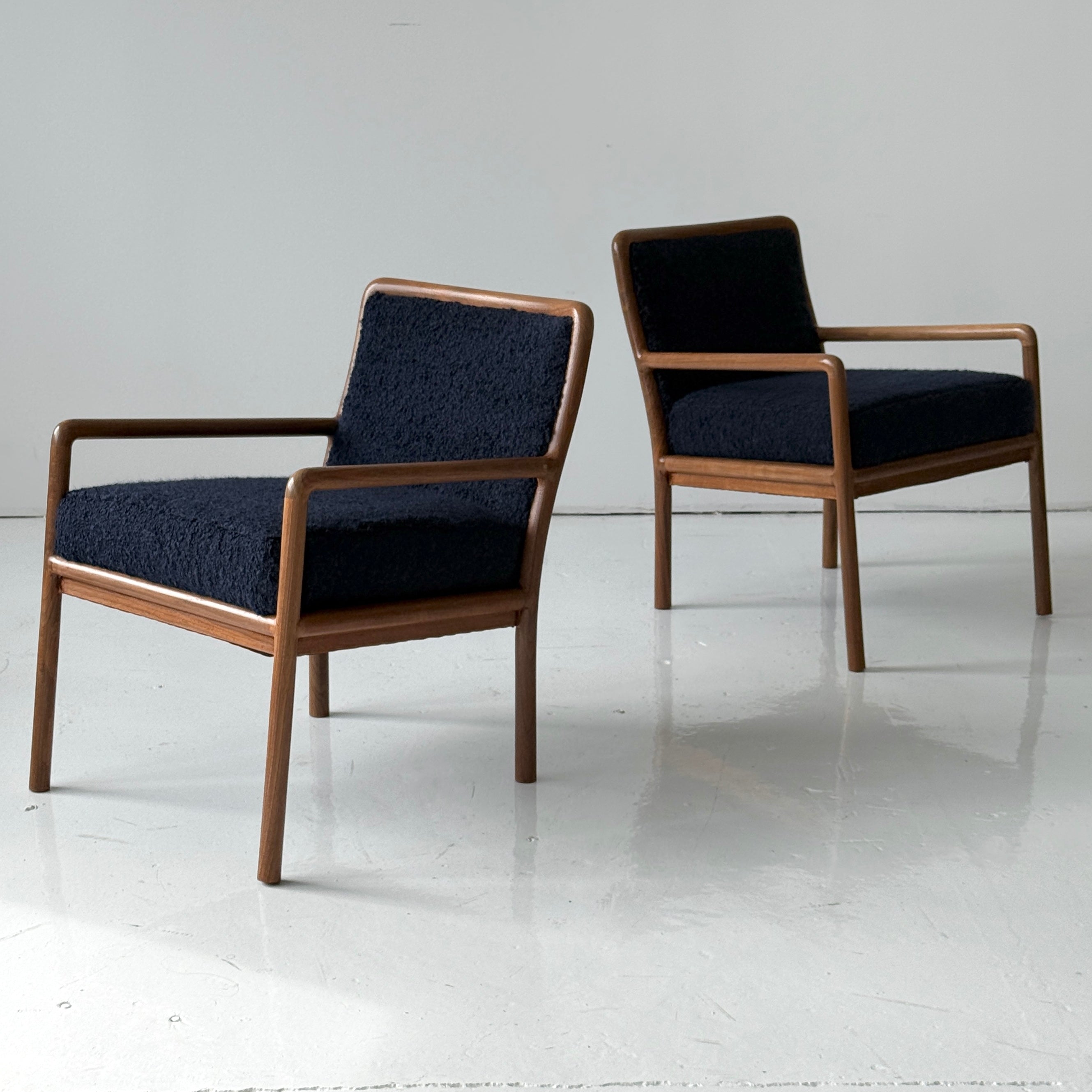 Bentwood Lounge Chairs by Ward Bennett for Brickell Associates