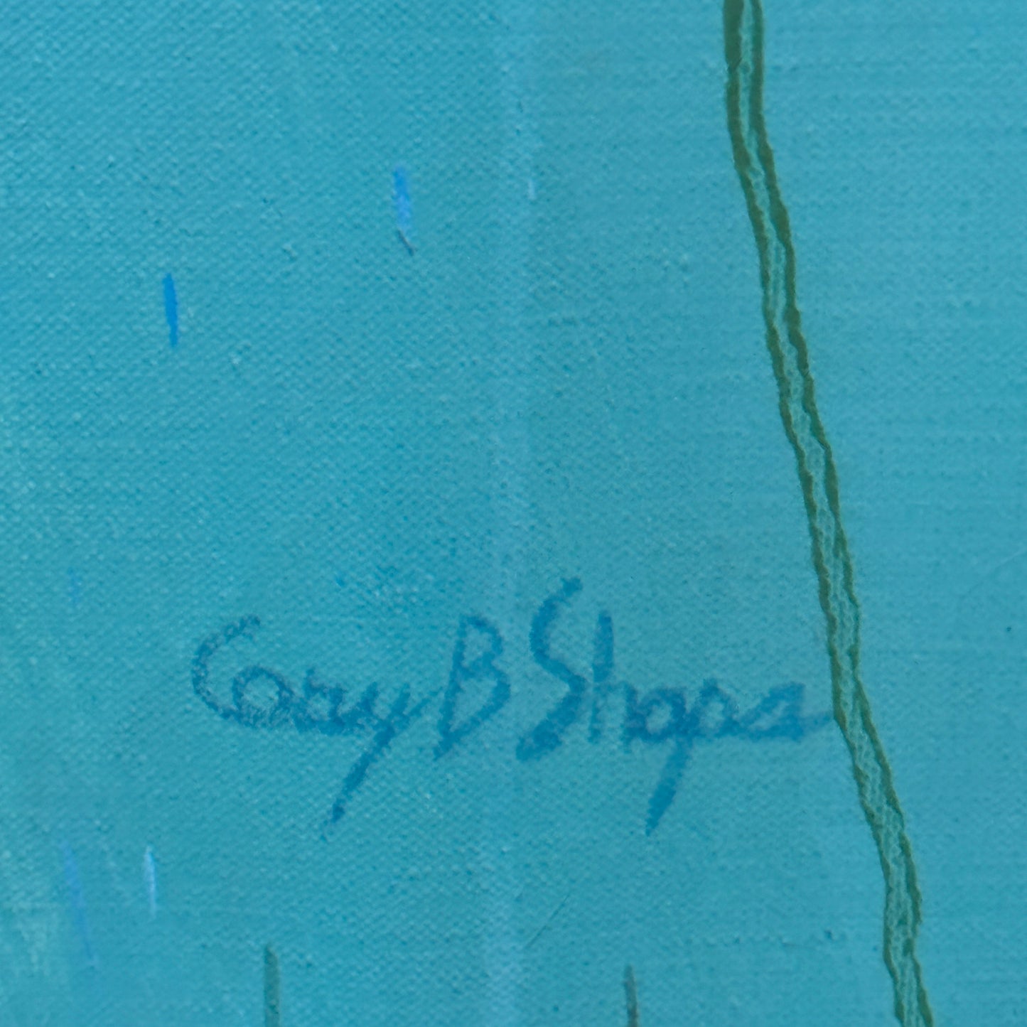 Vintage Acrylic Painting by Cary Shapes
