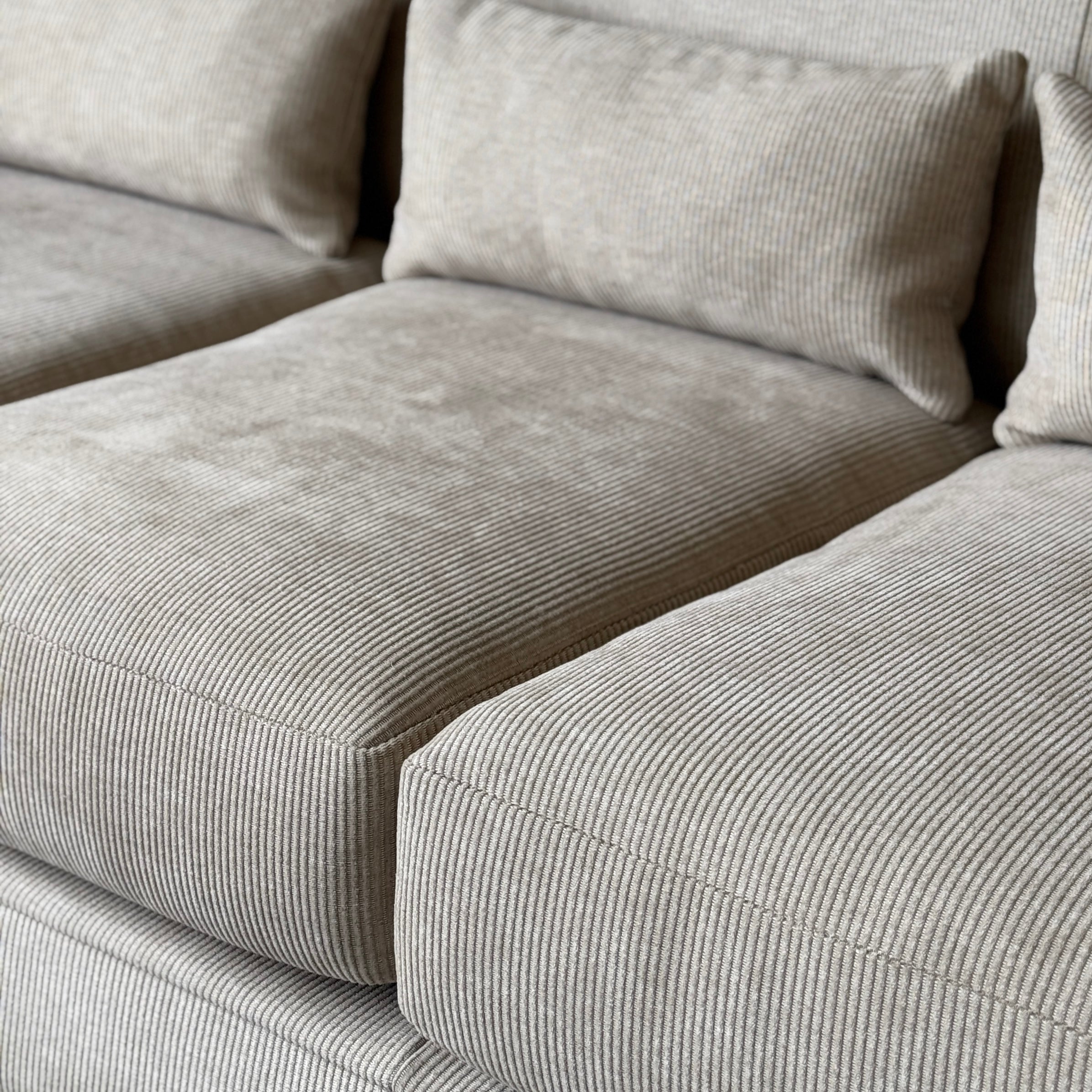 Wave Sofa by Vladimir Kagan for American Leather in Corduroy