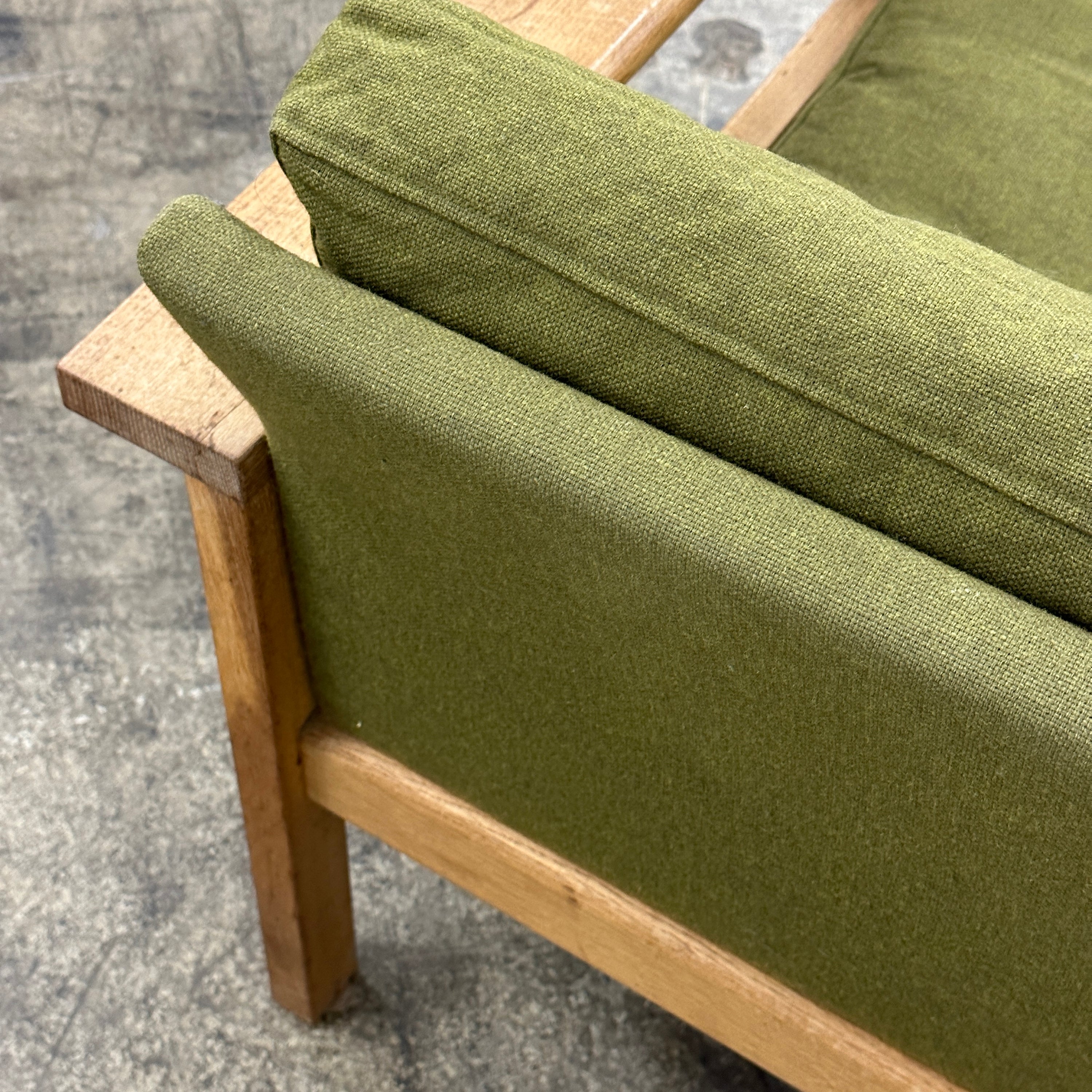 Danish Wood Frame Sofa Attributed to Børge Mogensen