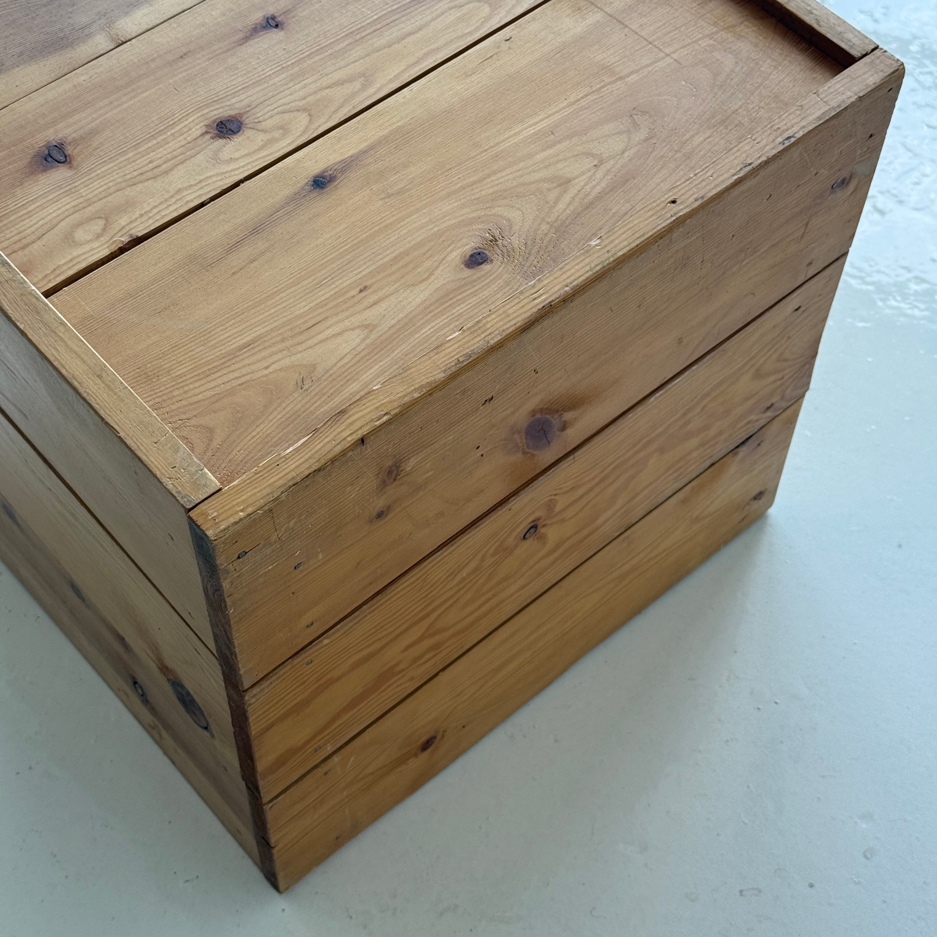 Primitive Pine Crate Side Tables