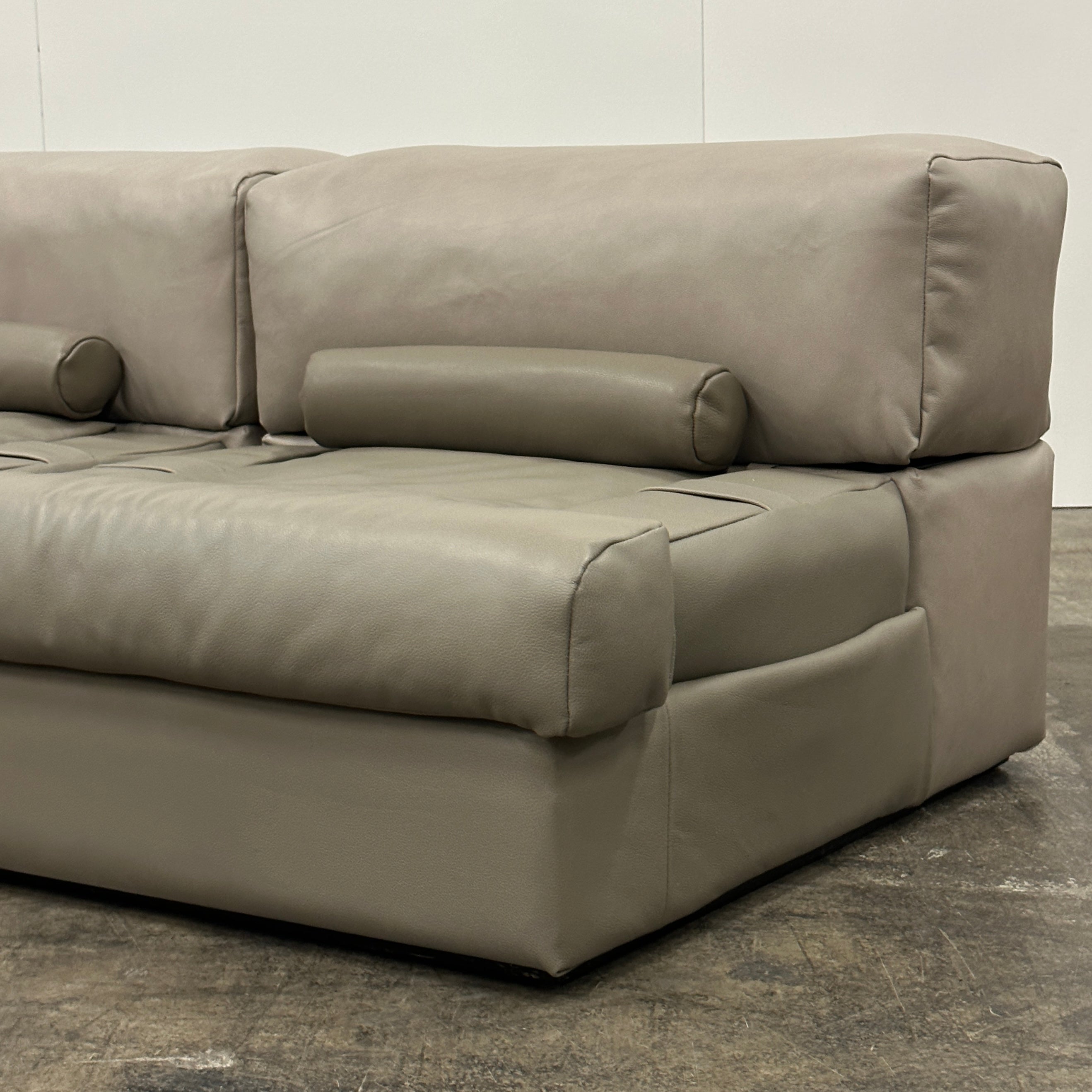 Brazilian Modular Leather Sofa/Chairs by Percival Lafer