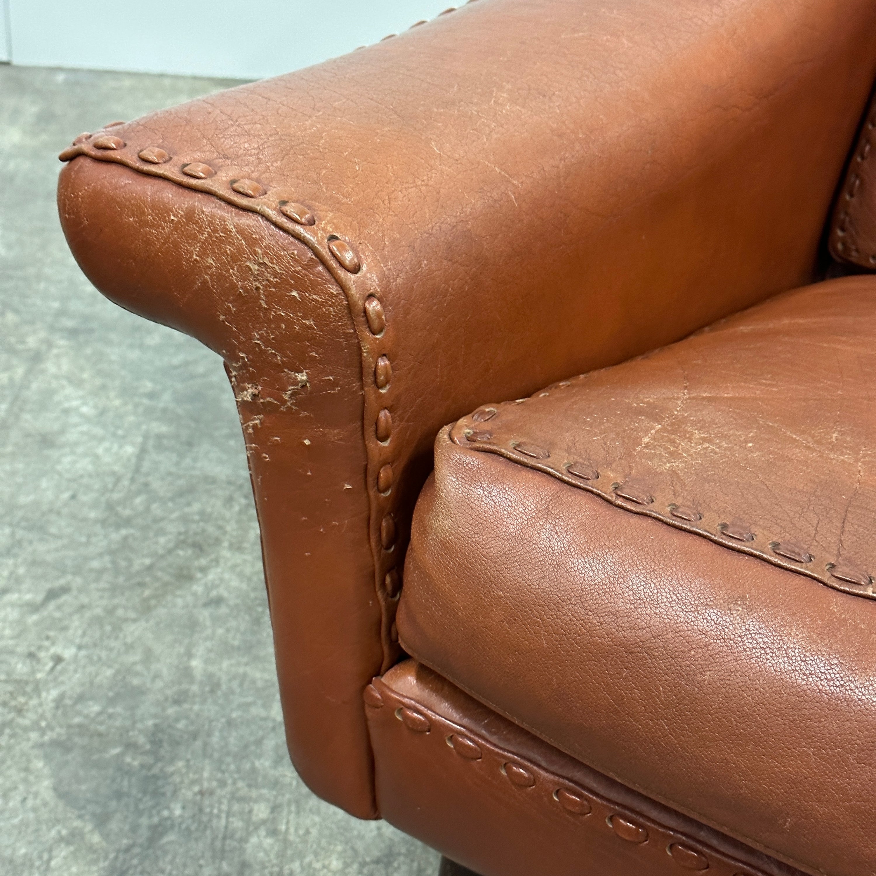 Matador Leather Loveseat by Aage Christiansen for Erhardsen & Andersen