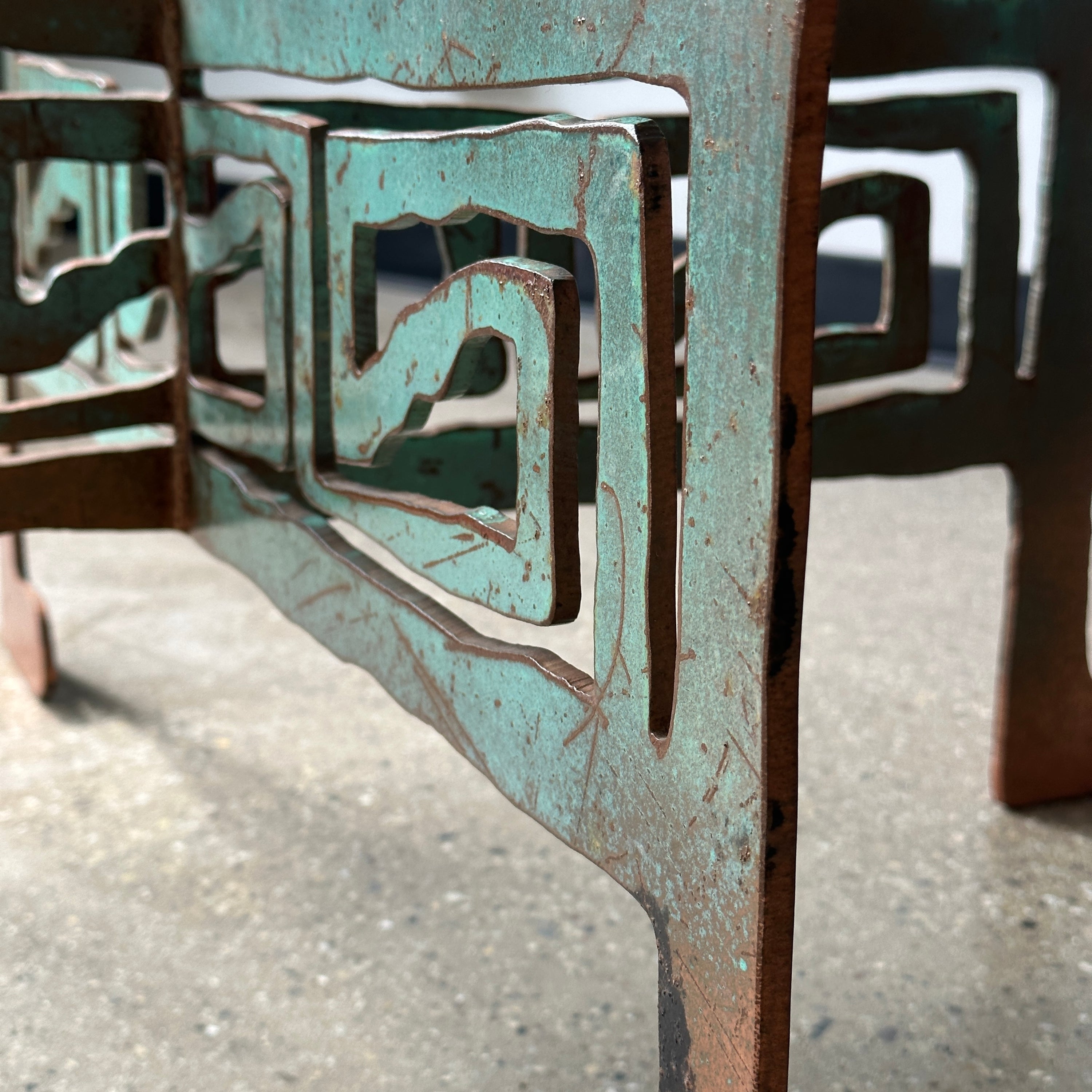 Patinated Copper Southwestern Coffee Table