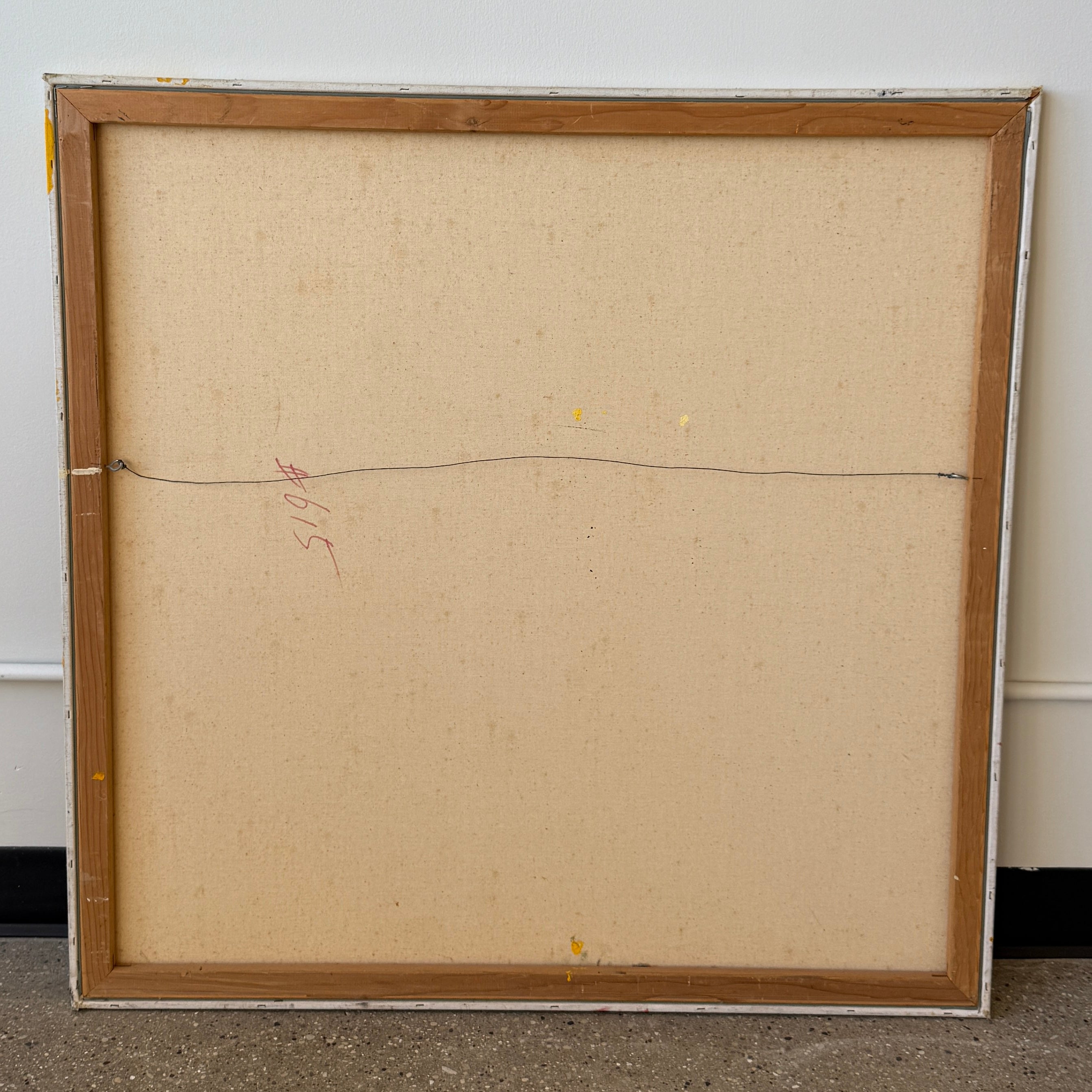 Abstract Acrylic on Canvas Painting Signed Stuart