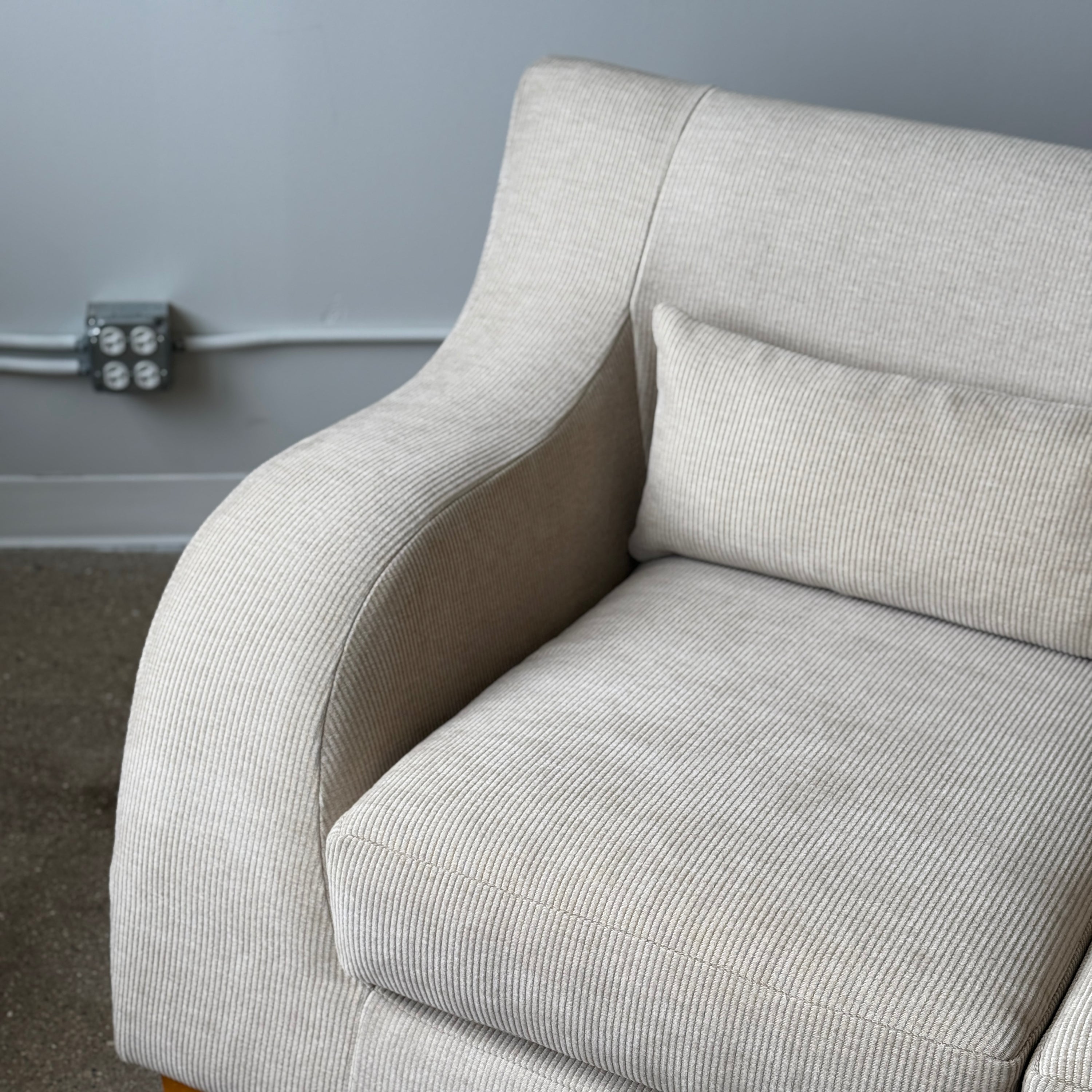 Wave Sofa by Vladimir Kagan for American Leather in Corduroy