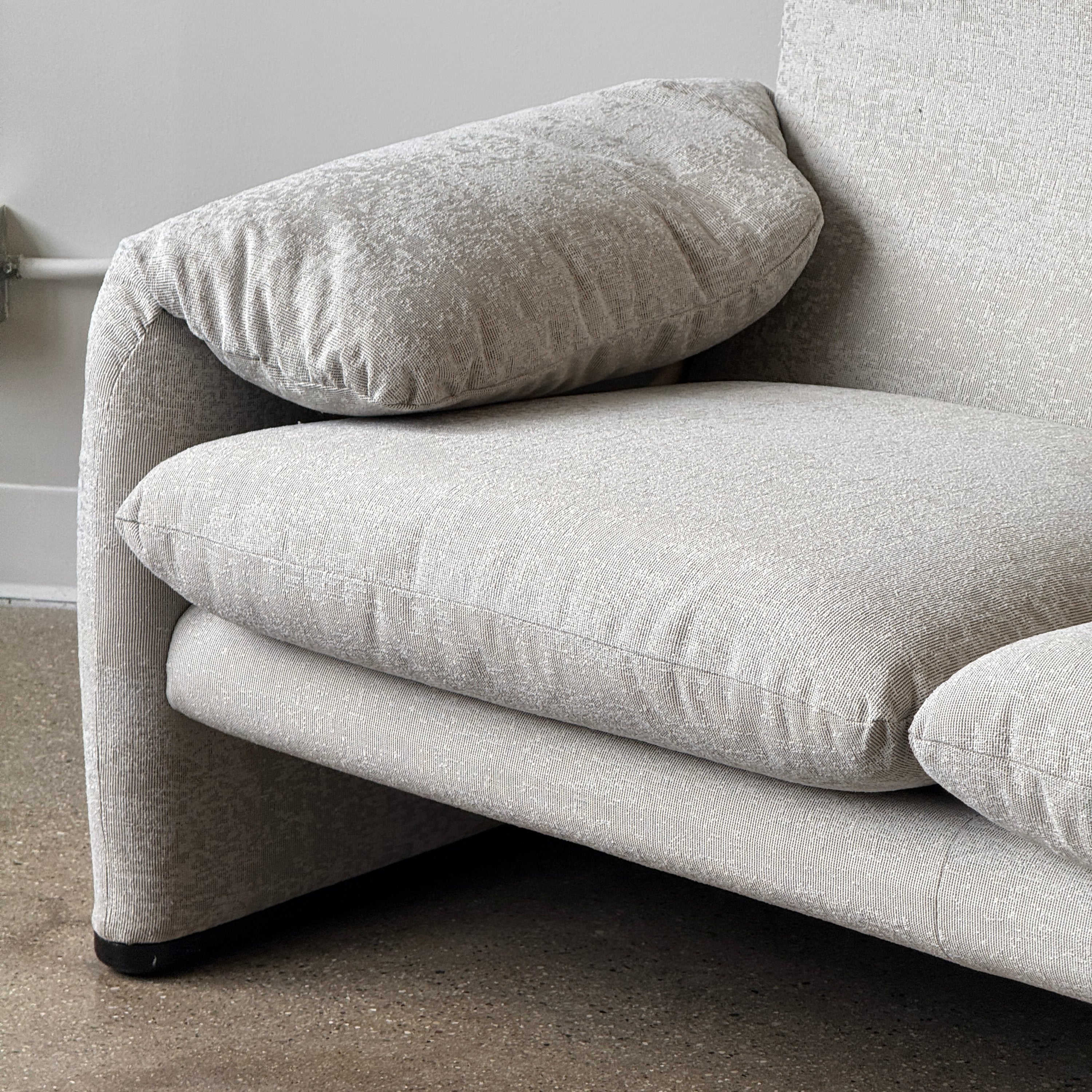 Maralunga Sofa + Ottoman by Vico Magistretti for Cassina