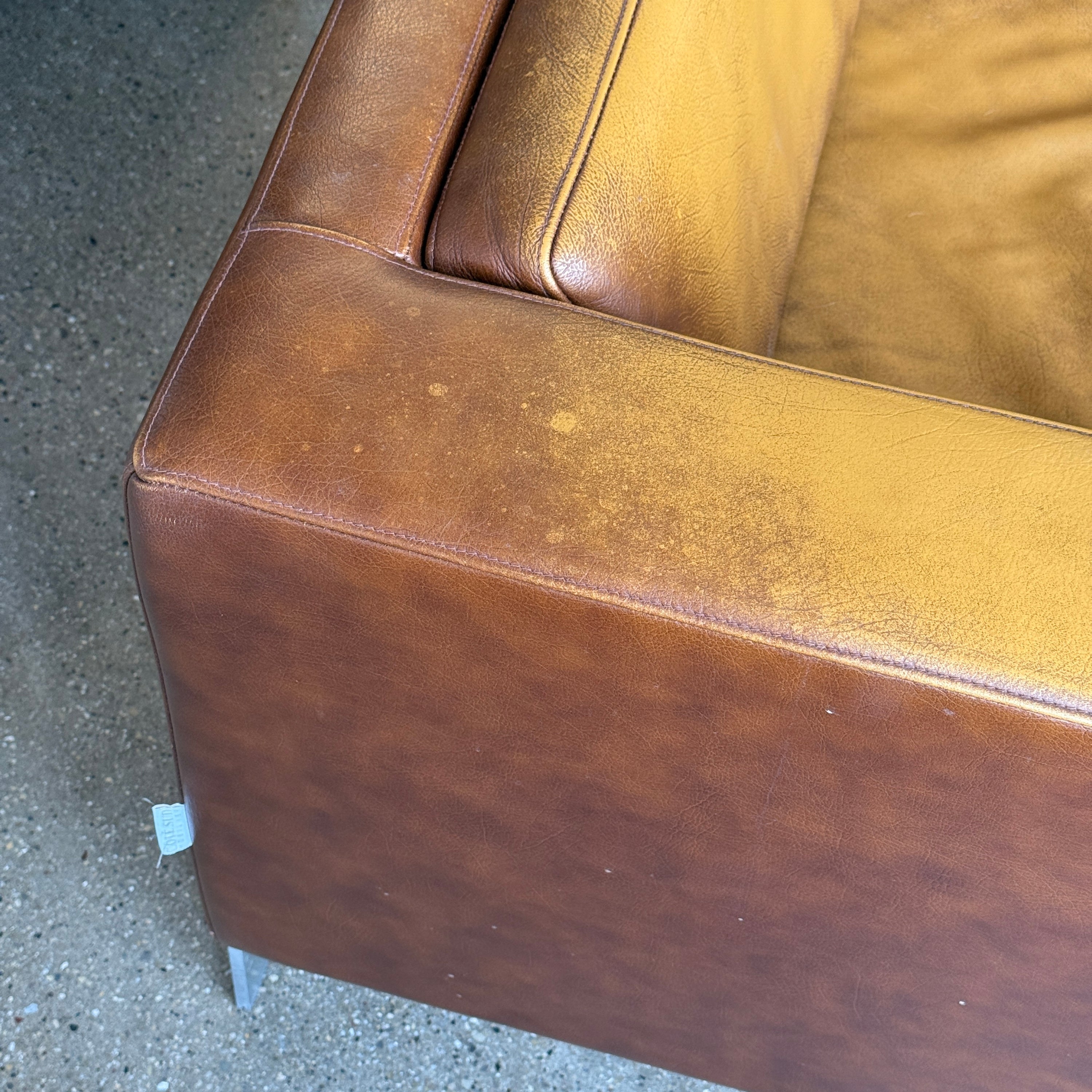 French Armchairs in Original Buffalo Leather