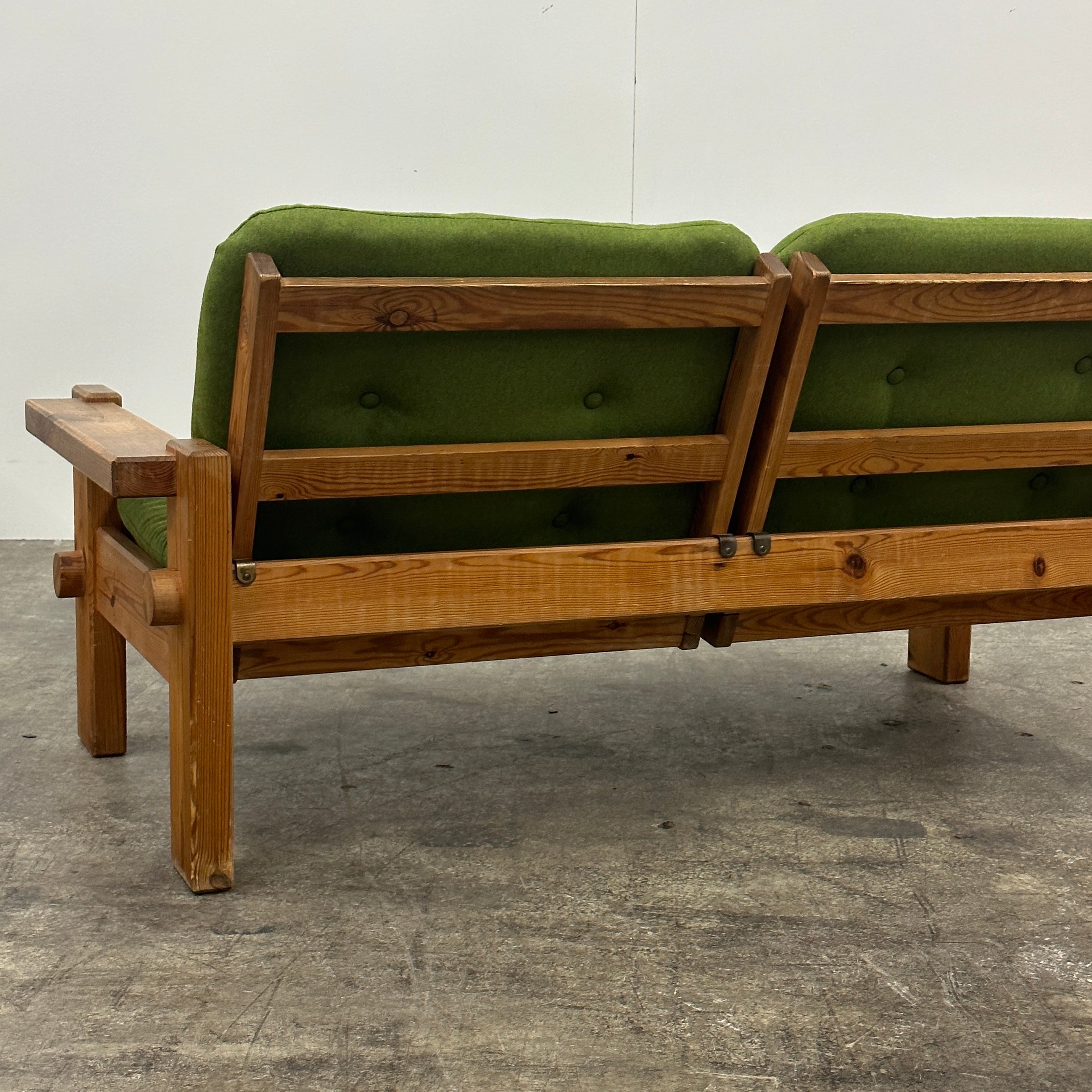 Dymling Swedish Pine Settee by Yngve Ekström for Swedese