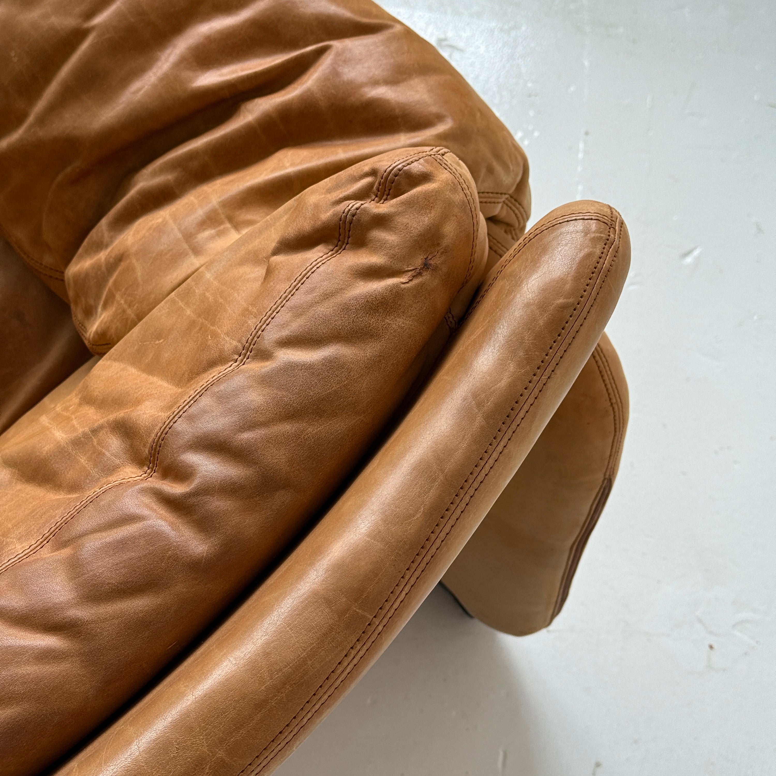 Sandwich e Doppiosandwich Leather Settee by Titina Ammannati and Giampiero Vitelli for Brunati