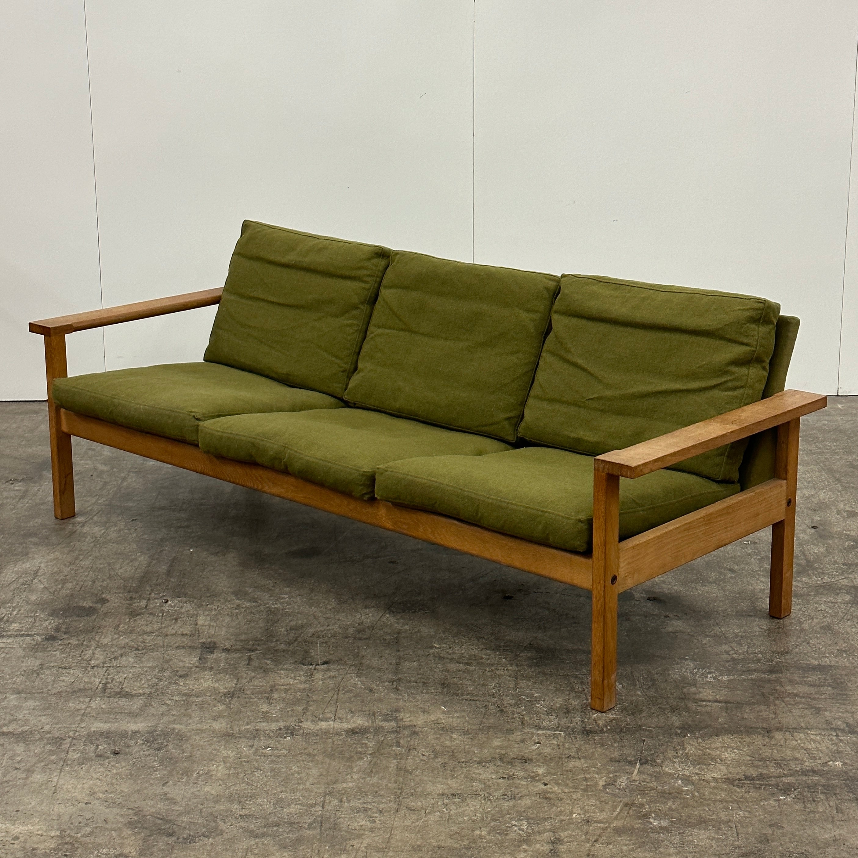 Danish Wood Frame Sofa Attributed to Børge Mogensen