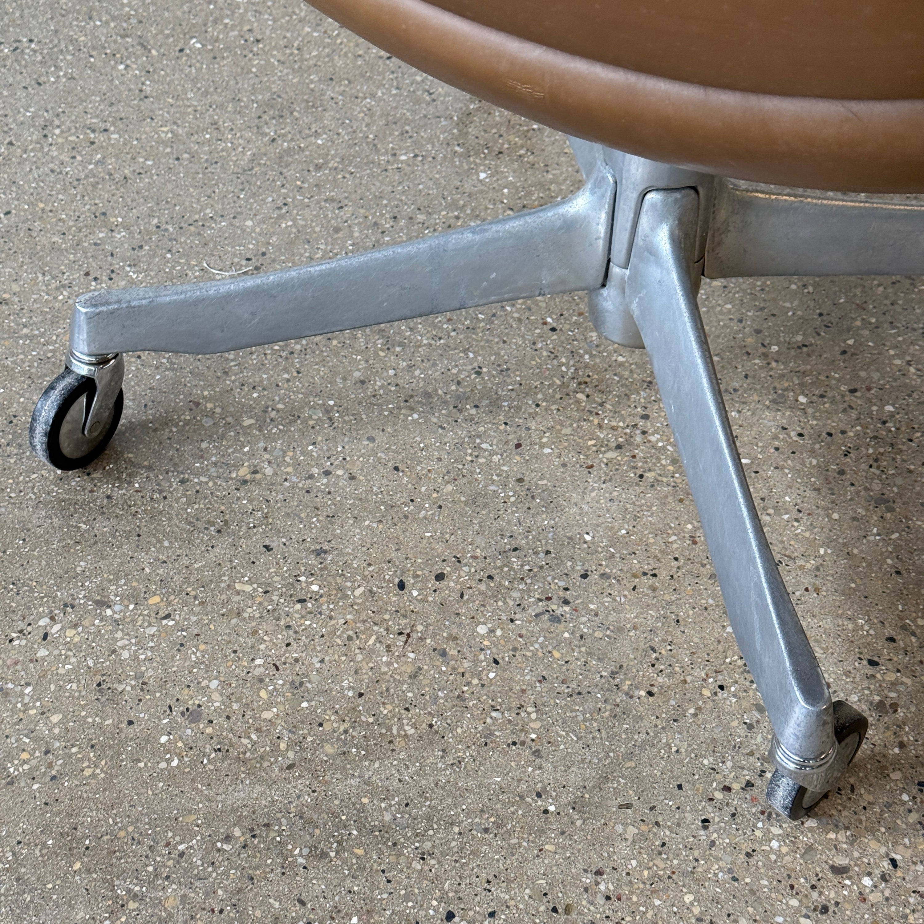 Leather Platner Chair by Warren Platner for Steelcase