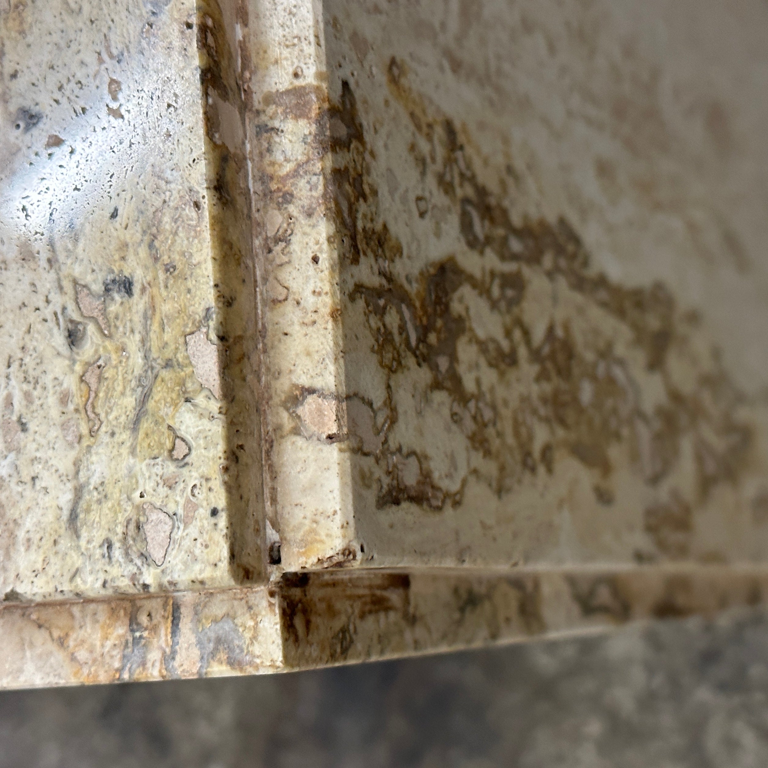 Italian Travertine Cube Tables