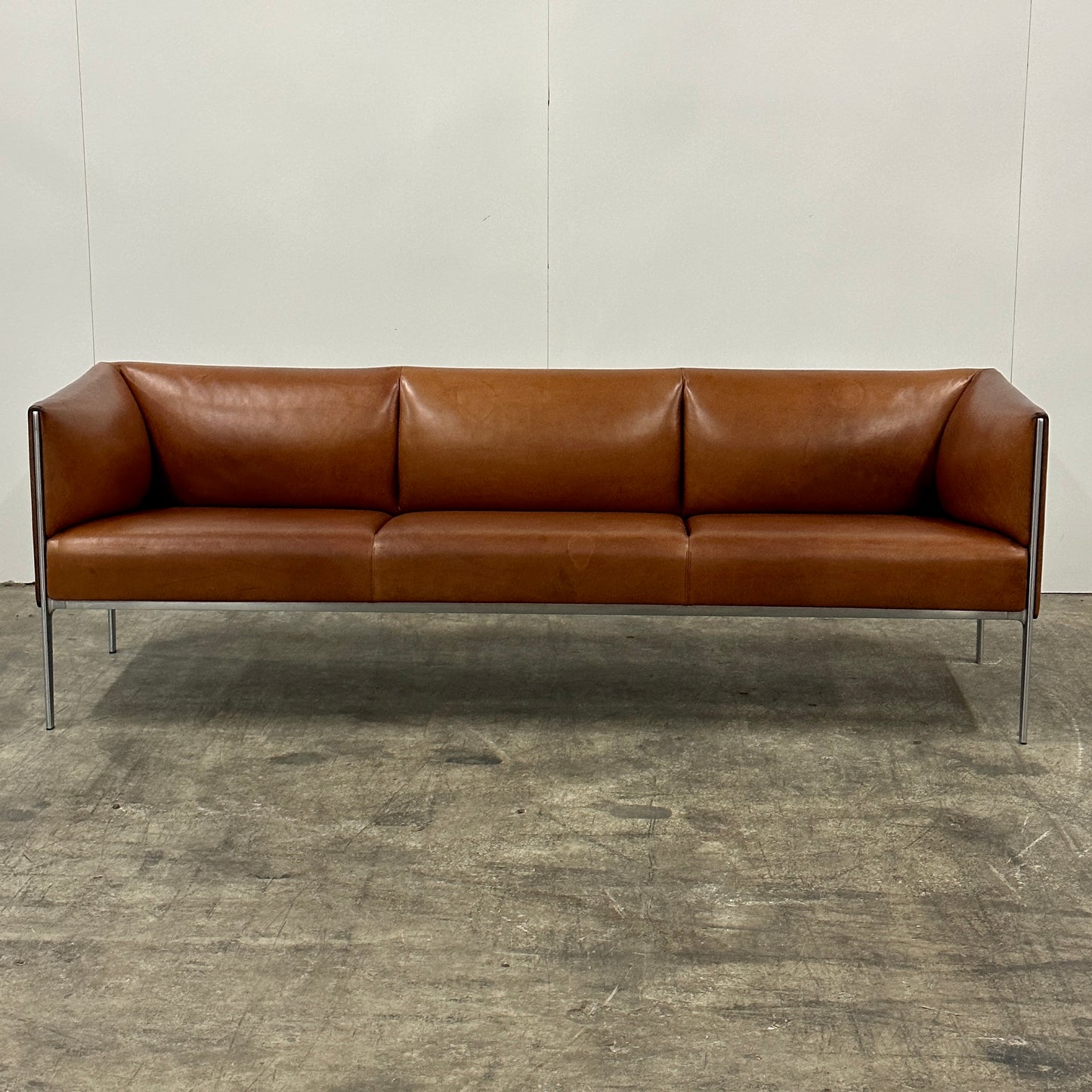Brown Leather Asienta Sofa by Wilkhahn