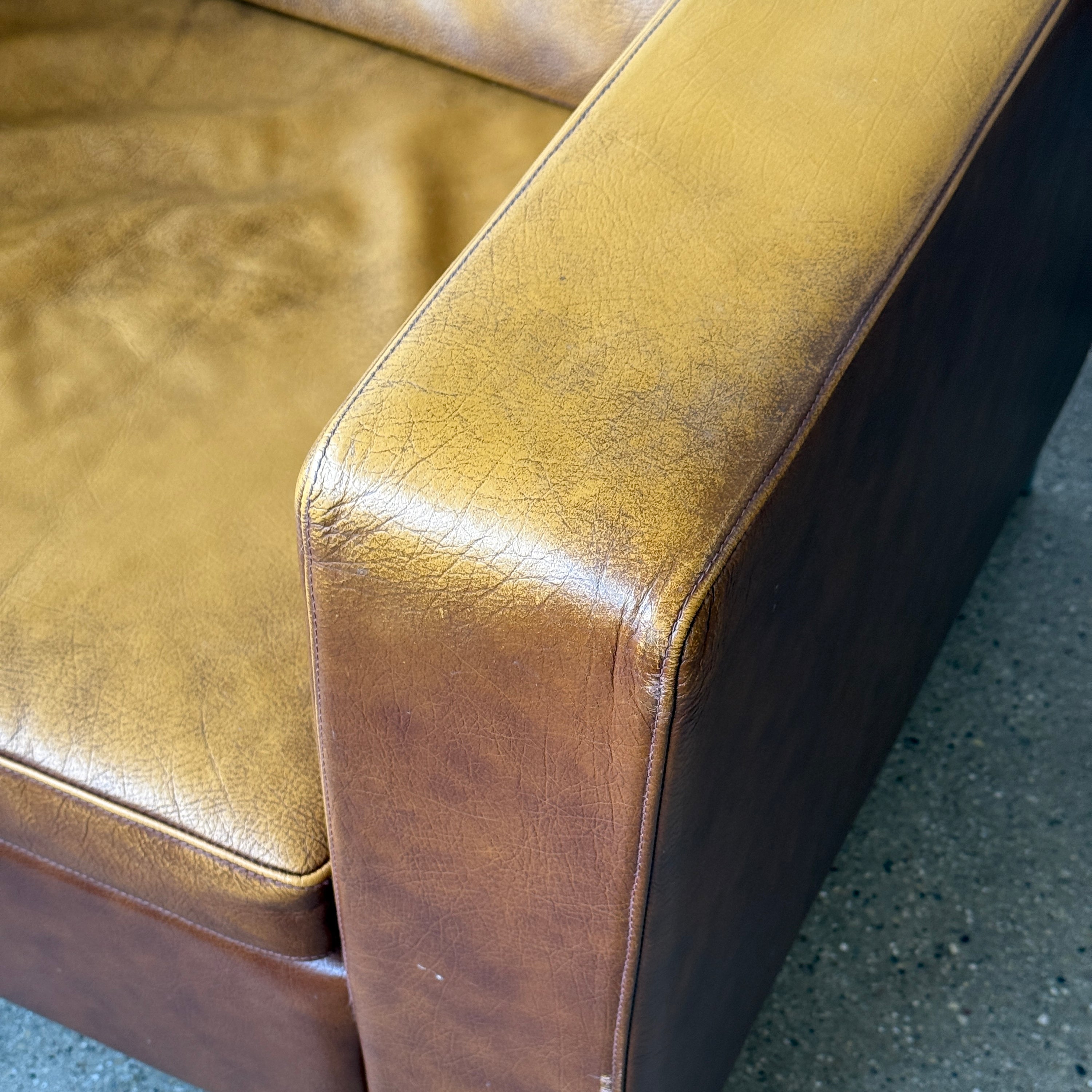 French Armchairs in Original Buffalo Leather