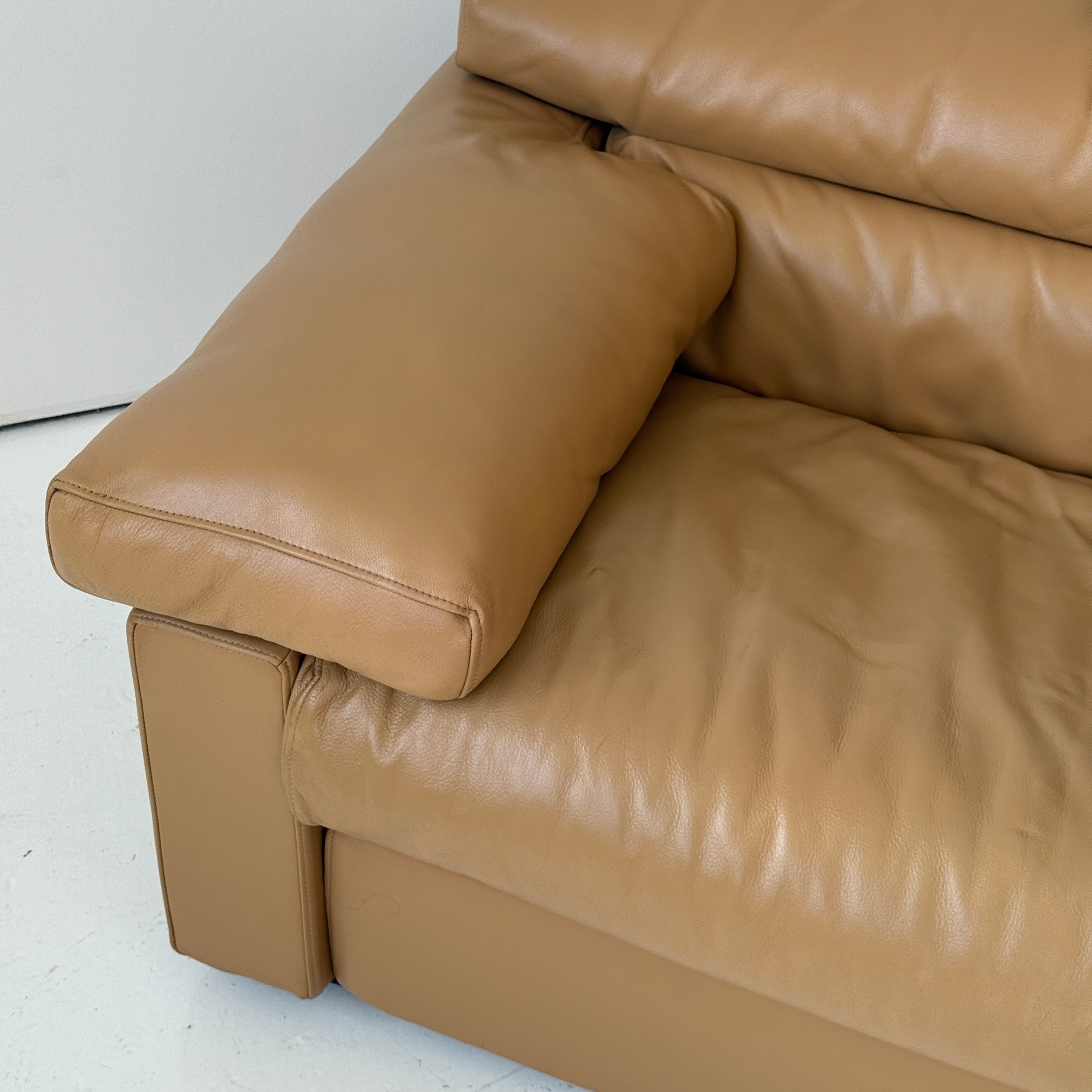 Leather Erasmo Sofa by Afra and Tobia Scarpa for B&B Italia