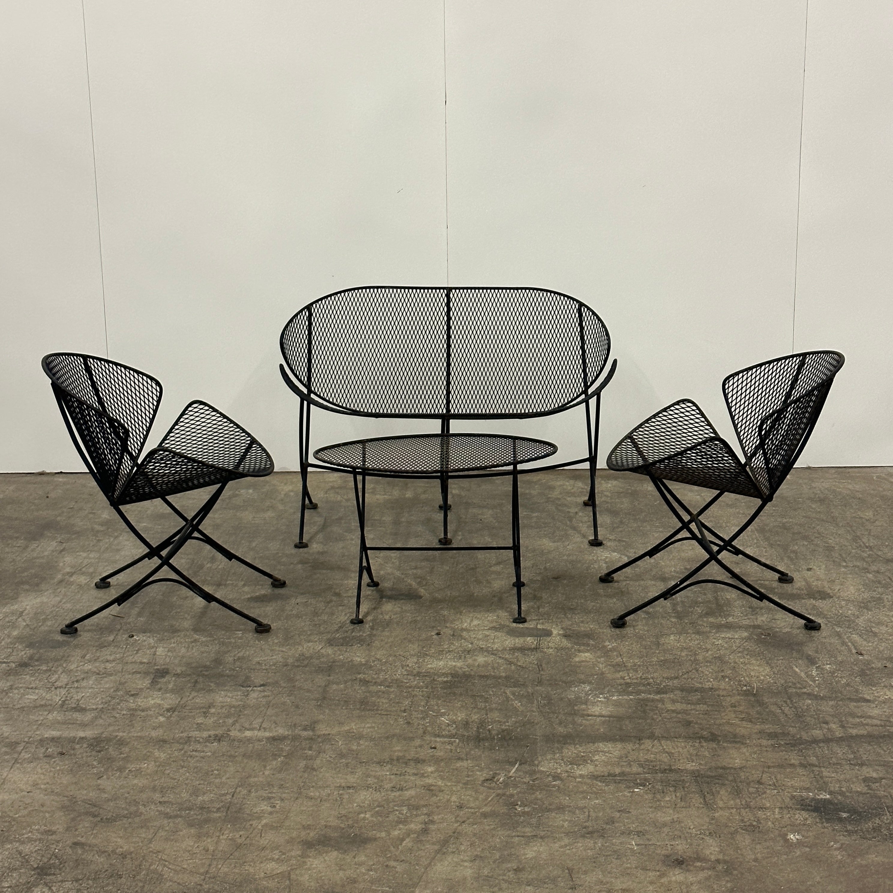 Wrought Iron Patio Set by Maurizio Tempestini for Salterini