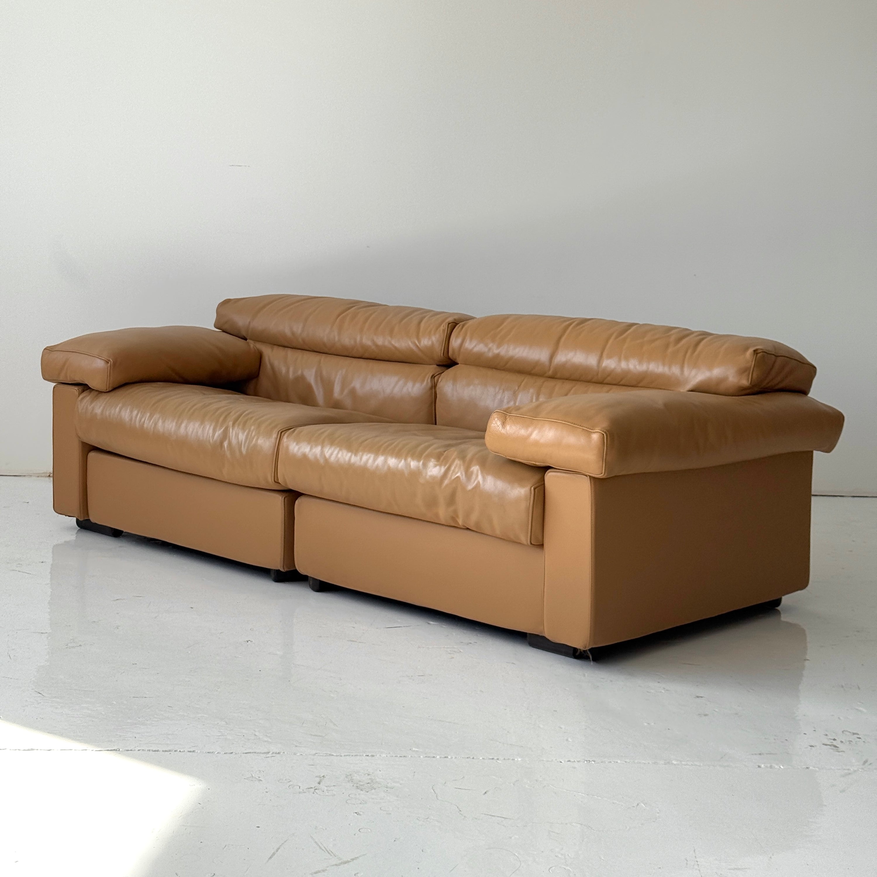 Leather Erasmo Sofa by Afra and Tobia Scarpa for B&B Italia