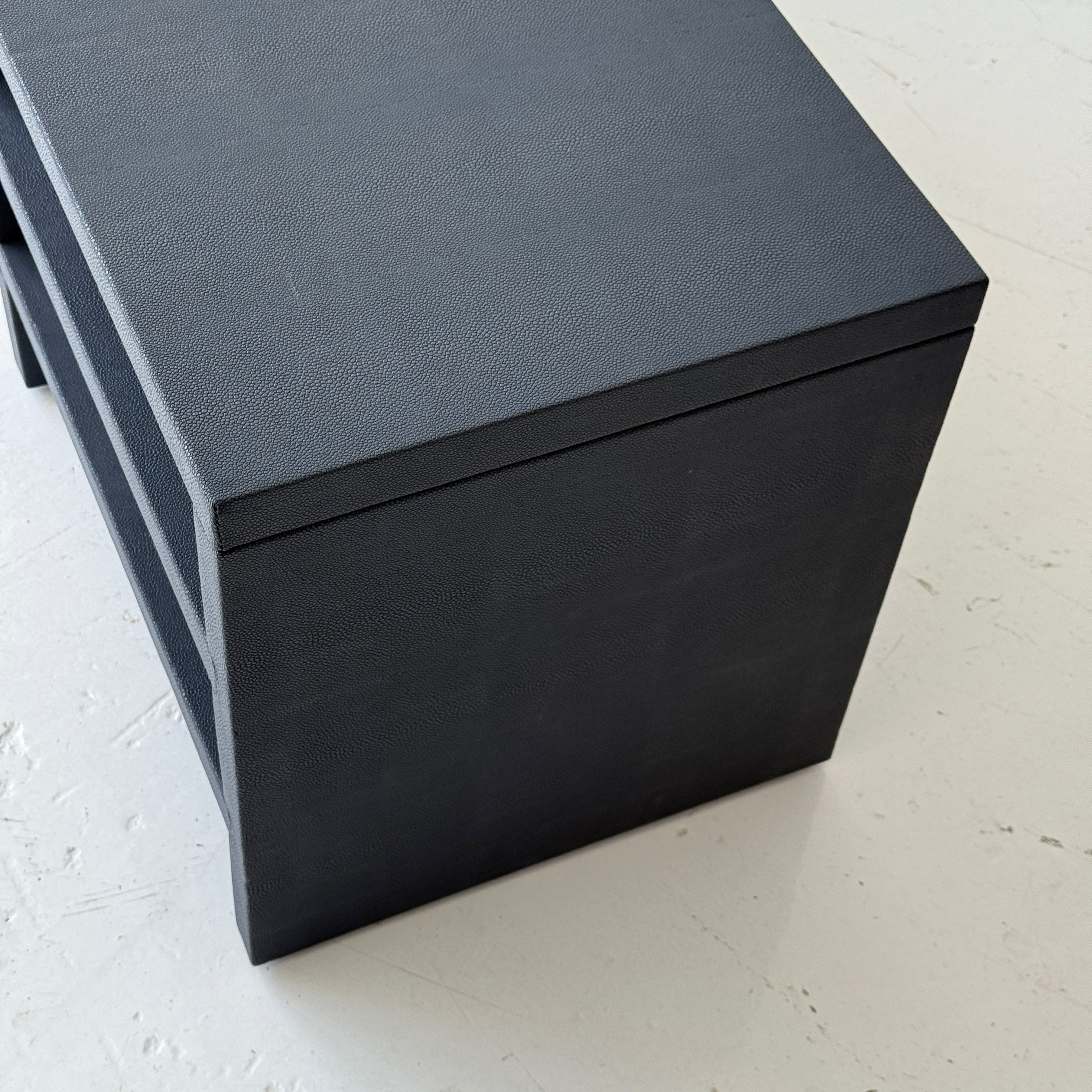 Studio Made Faux Lizard Wrapped Side Tables /Nightstands