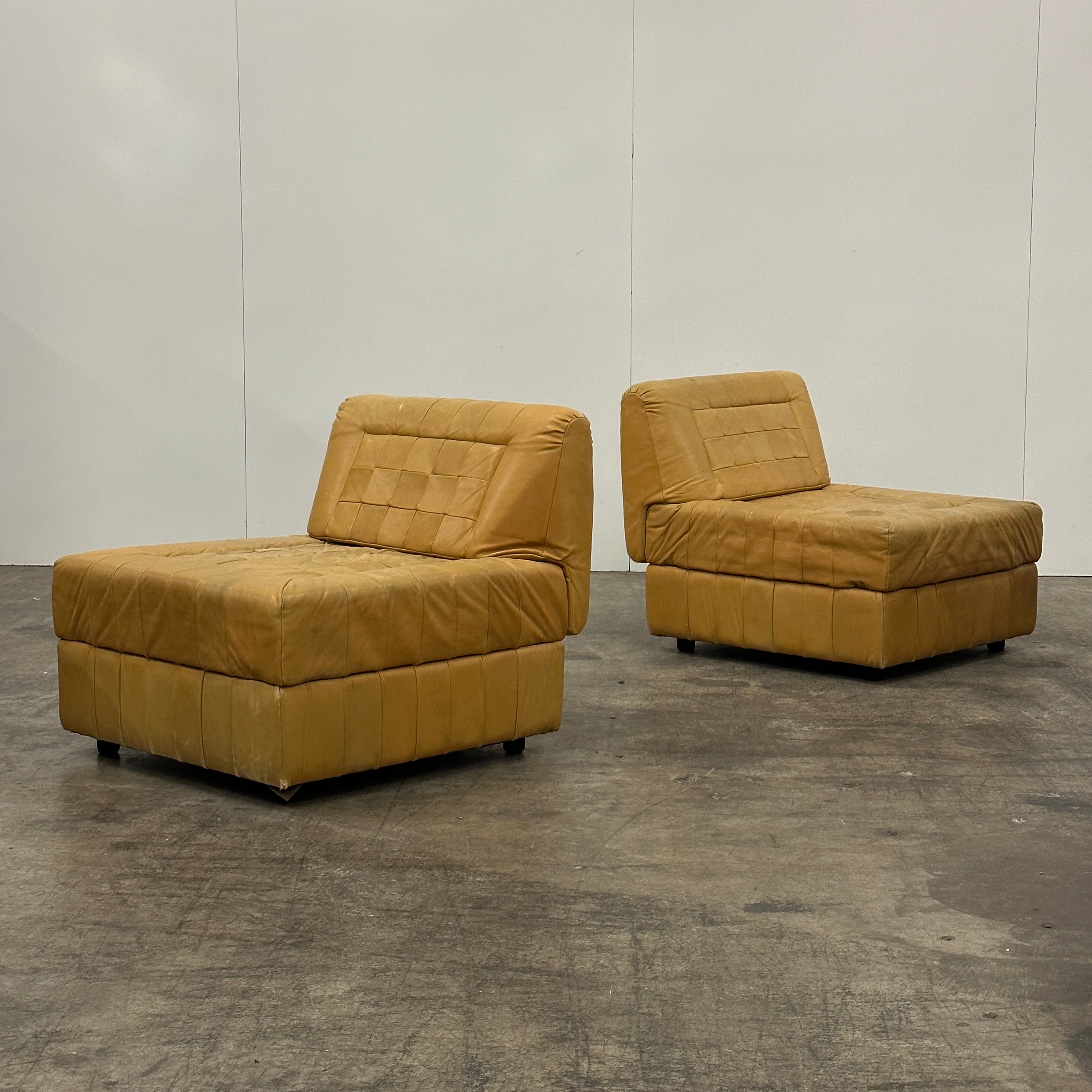 Patchwork Modular Slipper Chairs by Percival Lafer