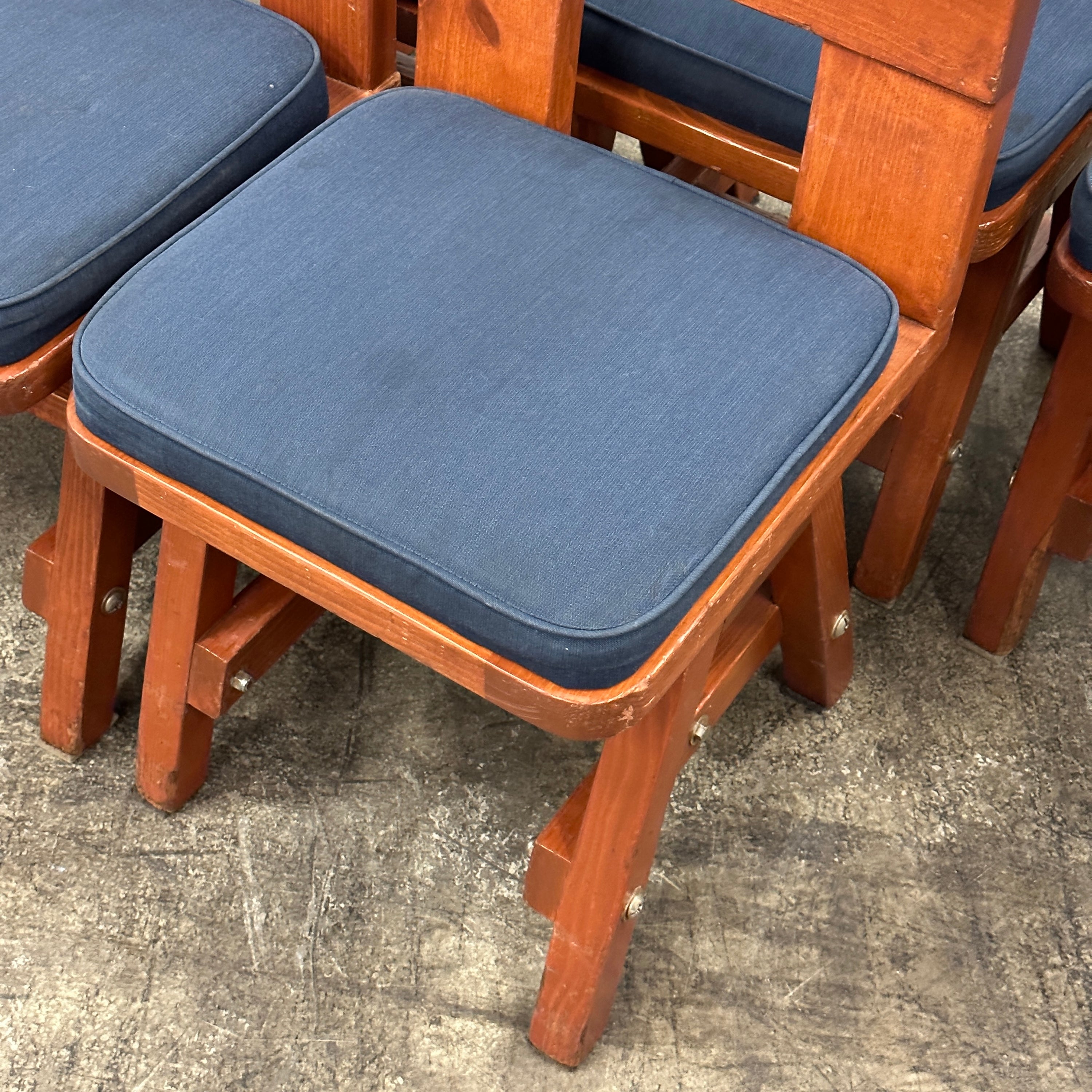 Knotty Pine Low Back Dining Chairs from The Chicago Athletic Association