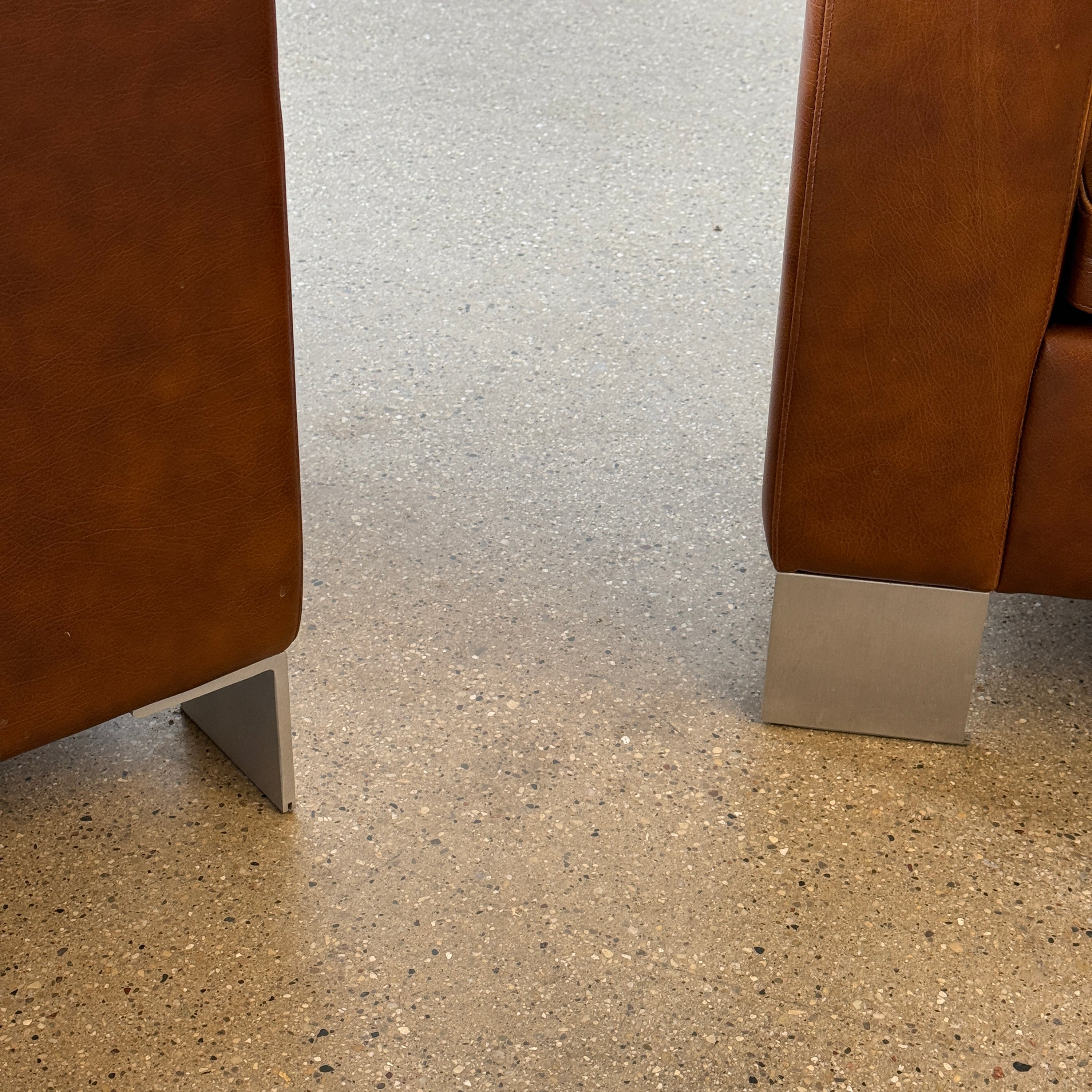 French Armchairs in Original Buffalo Leather