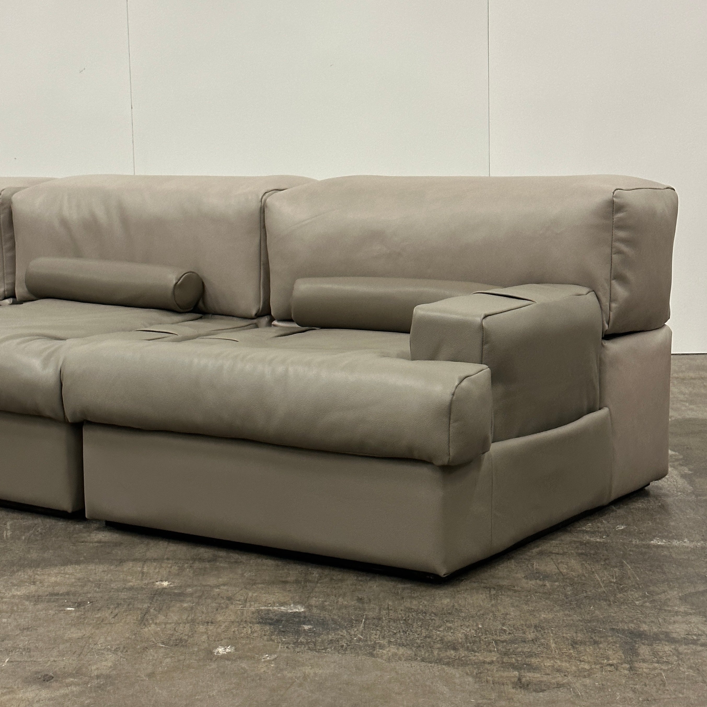 Brazilian Modular Leather Sofa/Chairs by Percival Lafer