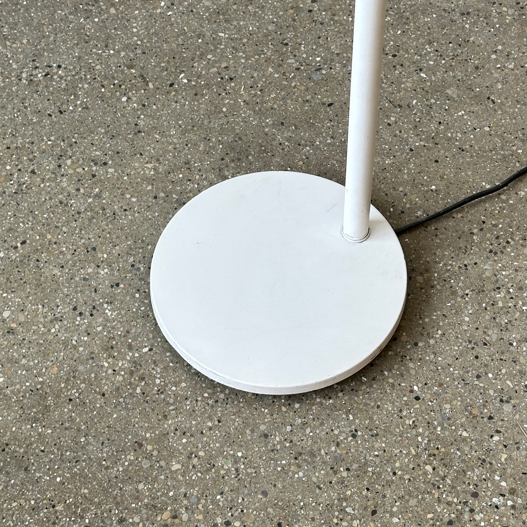 Italian White Metal Floor Lamp