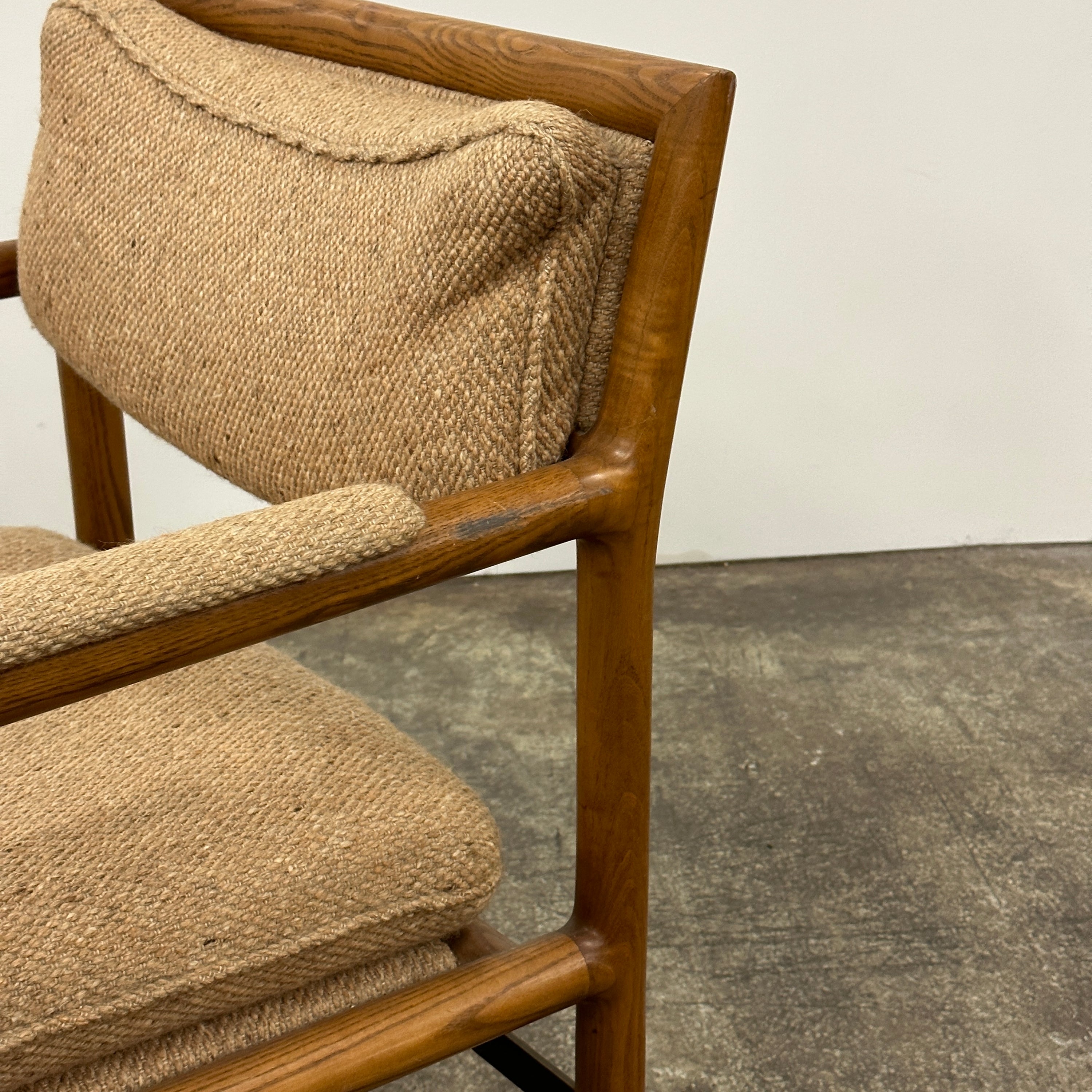 Vintage Ash Club Chair by Edward Wormley for Dunbar