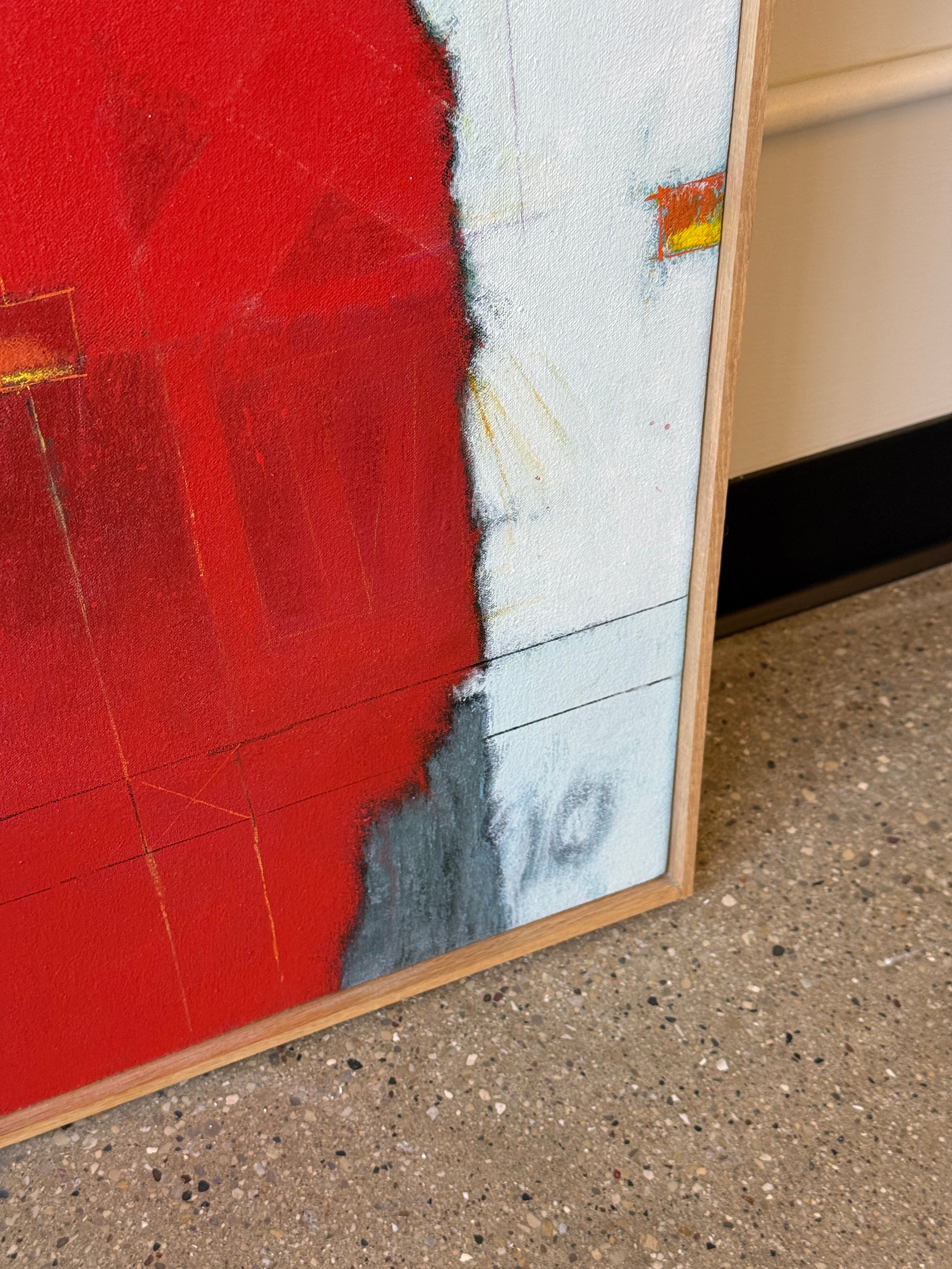 Vintage Abstract Acrylic on Canvas by John Spurgin