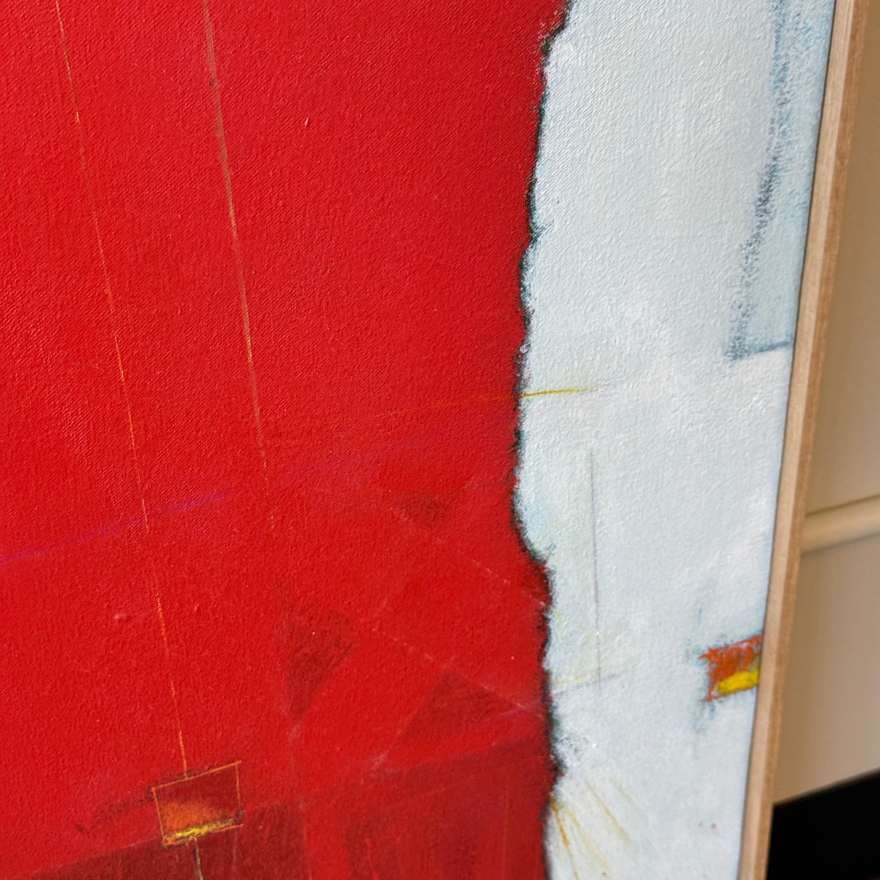 Vintage Abstract Acrylic on Canvas by John Spurgin