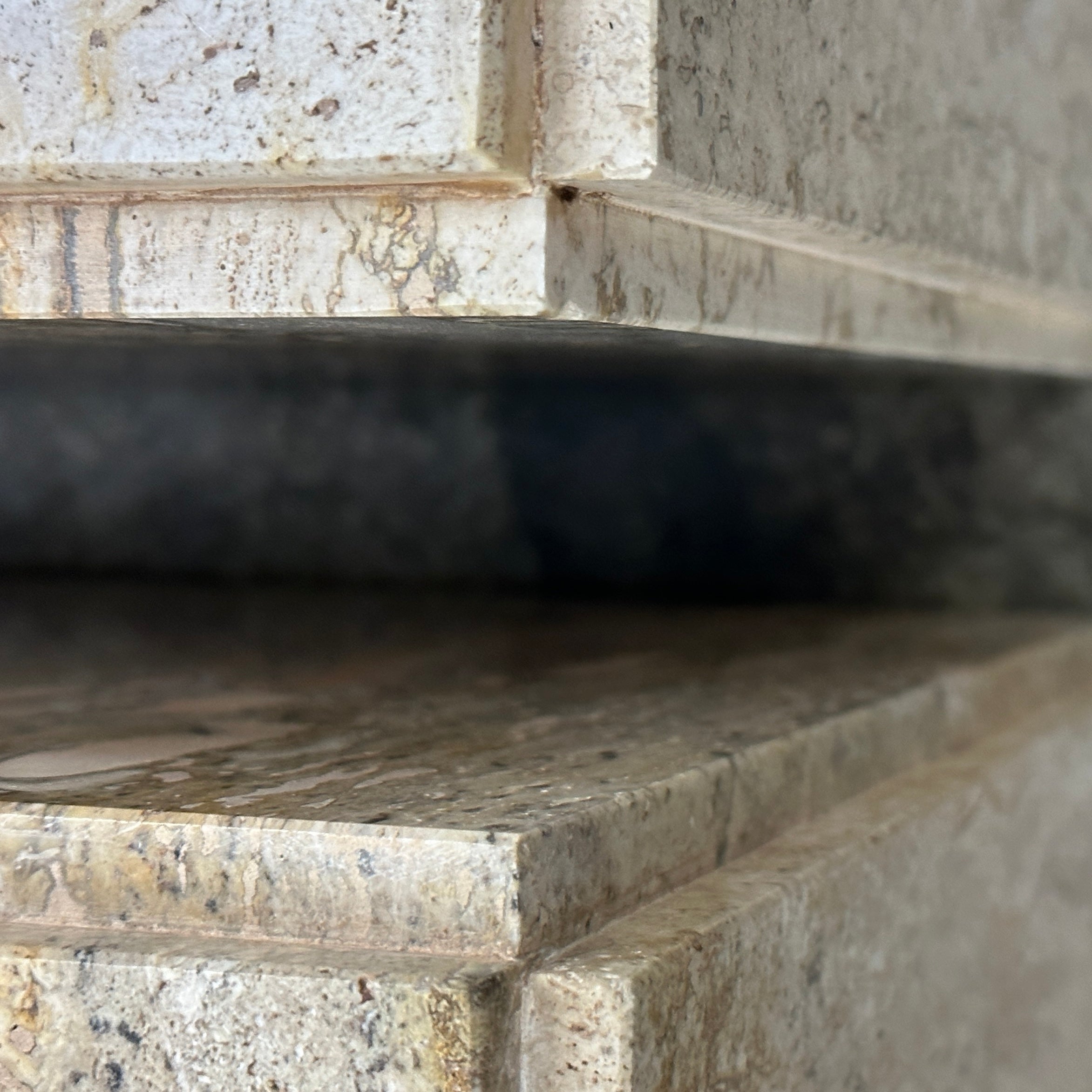 Italian Travertine Cube Tables