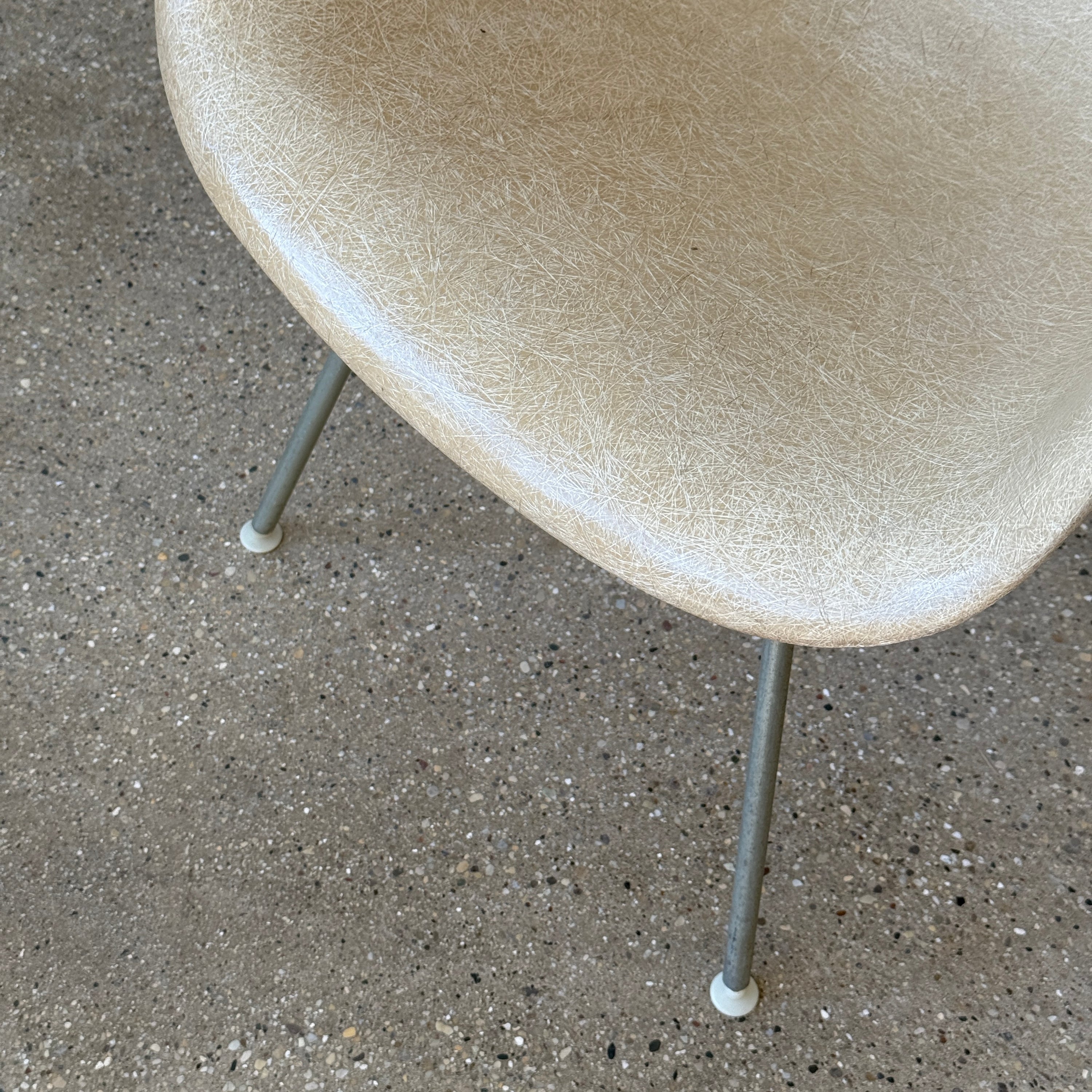 Parchment Fiberglass Shell Chair by Charles + Ray Eames for Herman Miller