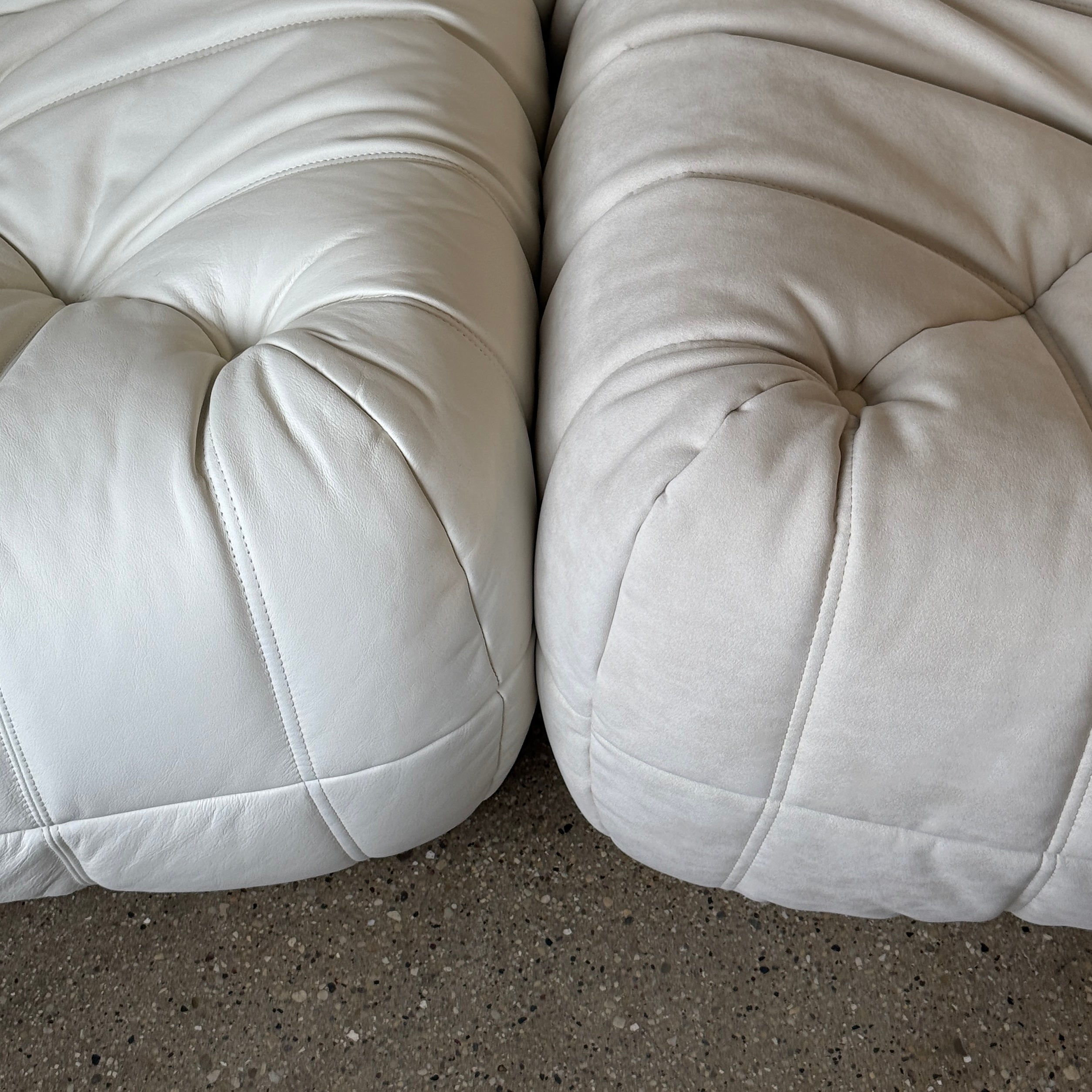 Togo Corner Single Piece in Leather by Michel Ducaroy for Ligne Roset in Leather/Alcantara