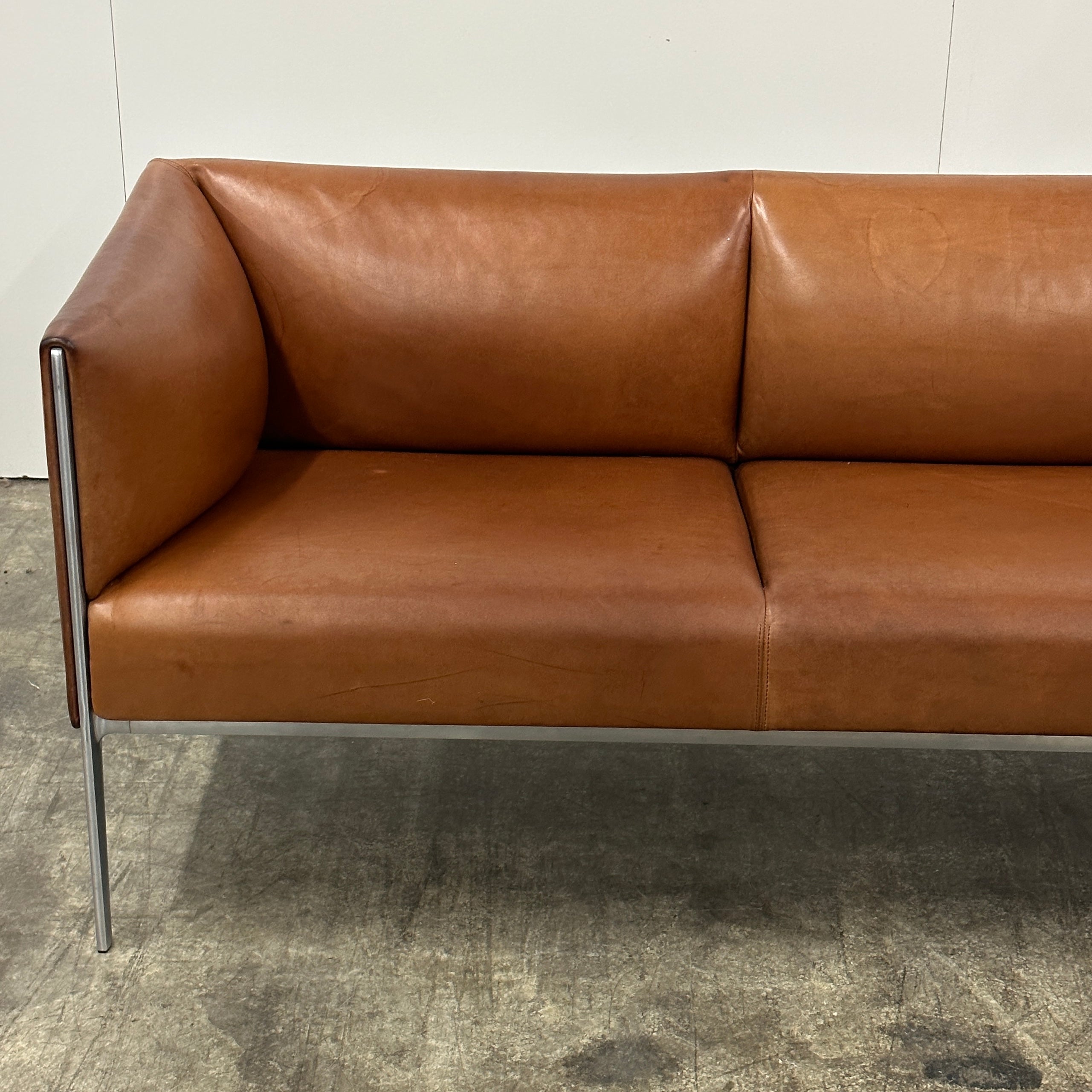 Brown Leather Asienta Sofa by Wilkhahn