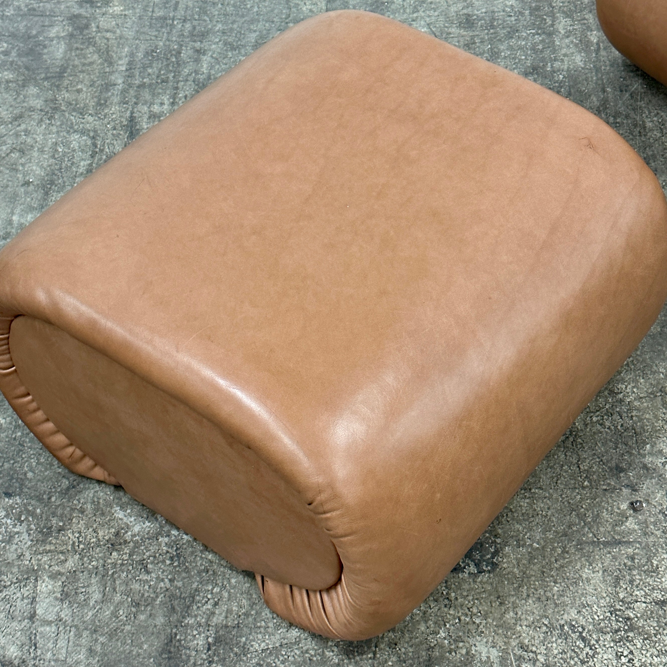 Vintage Leather Ottomans by Preview