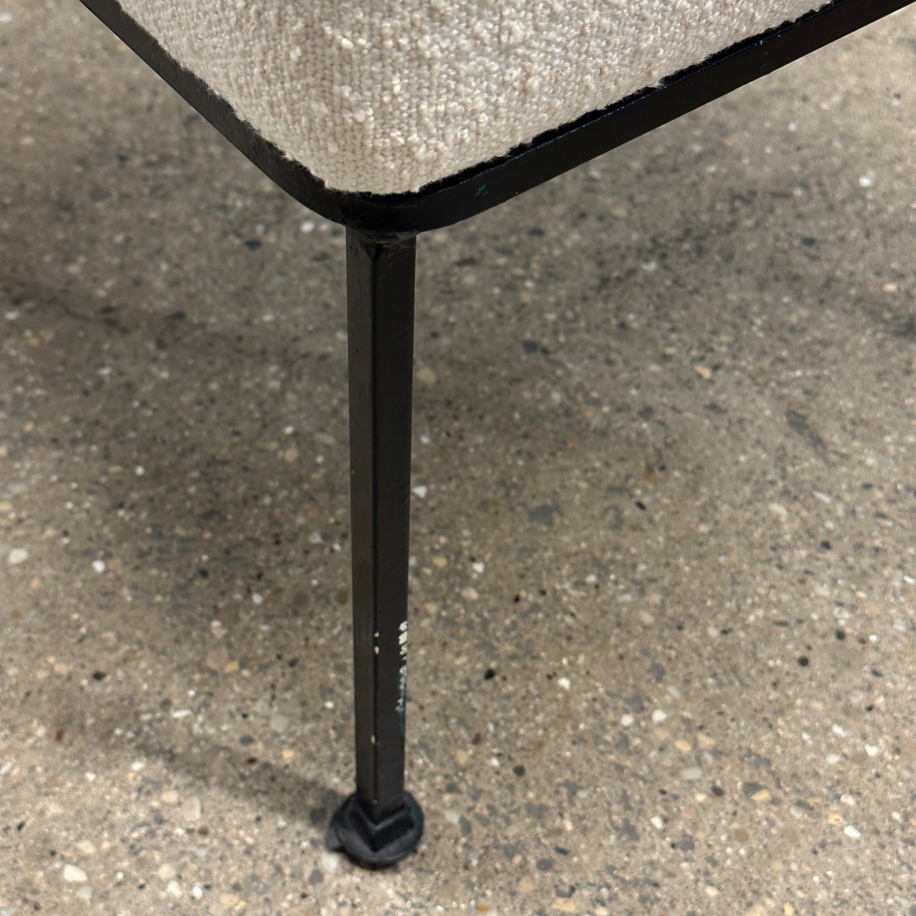 Umanoff Style Iron Side Stools in Boucle