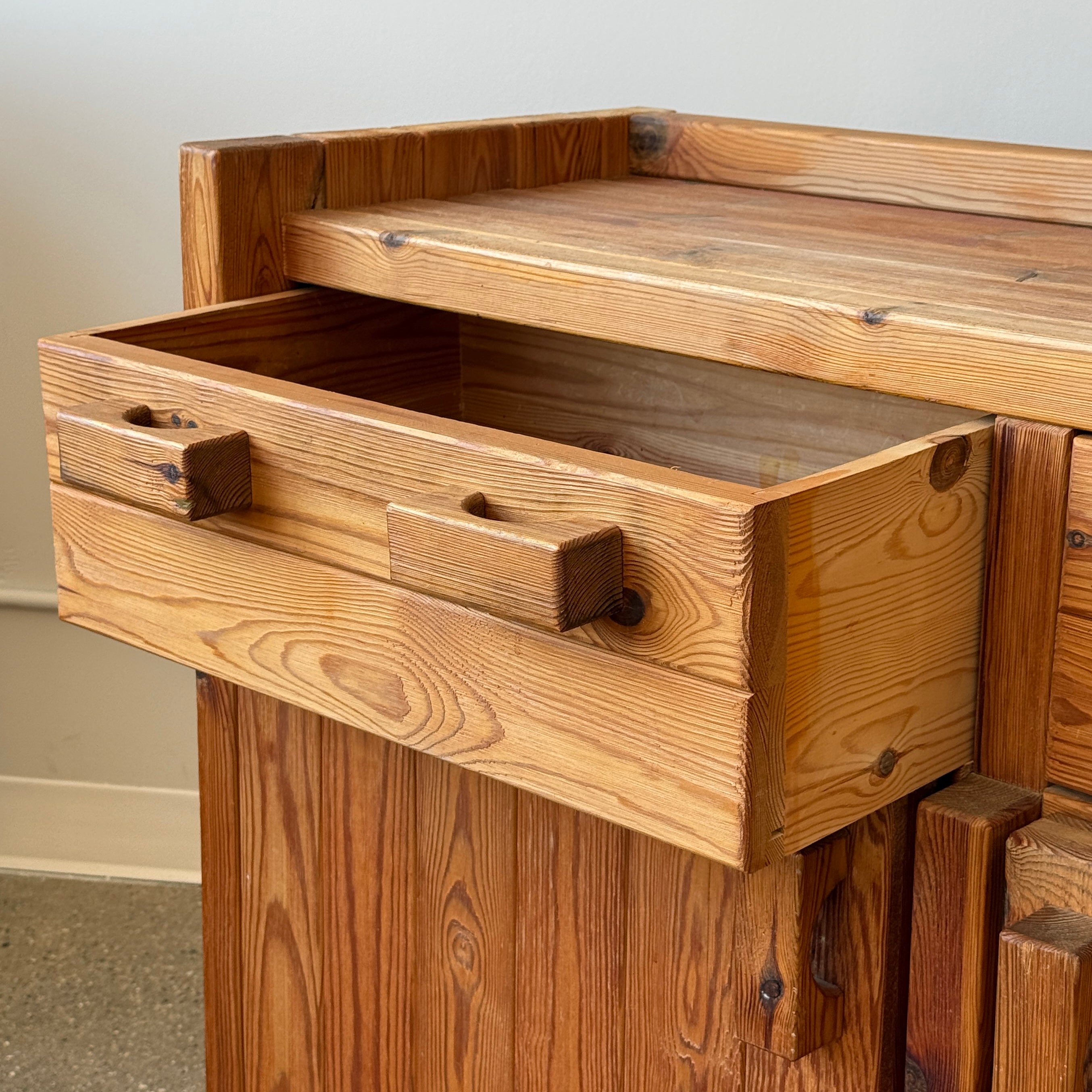 Christian IV Danish Pine Cabinet by Hans Frydendal